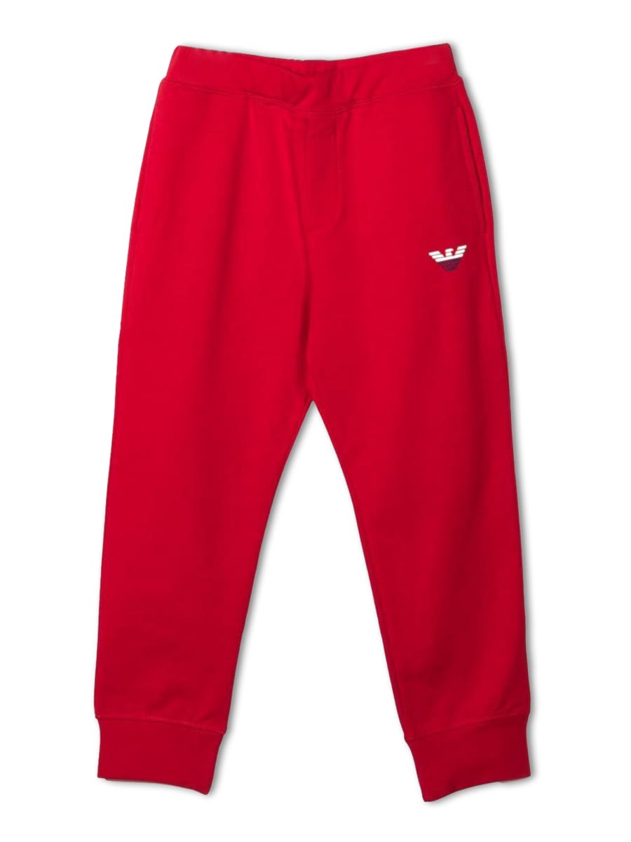 Emporio Armani Trouser In Red