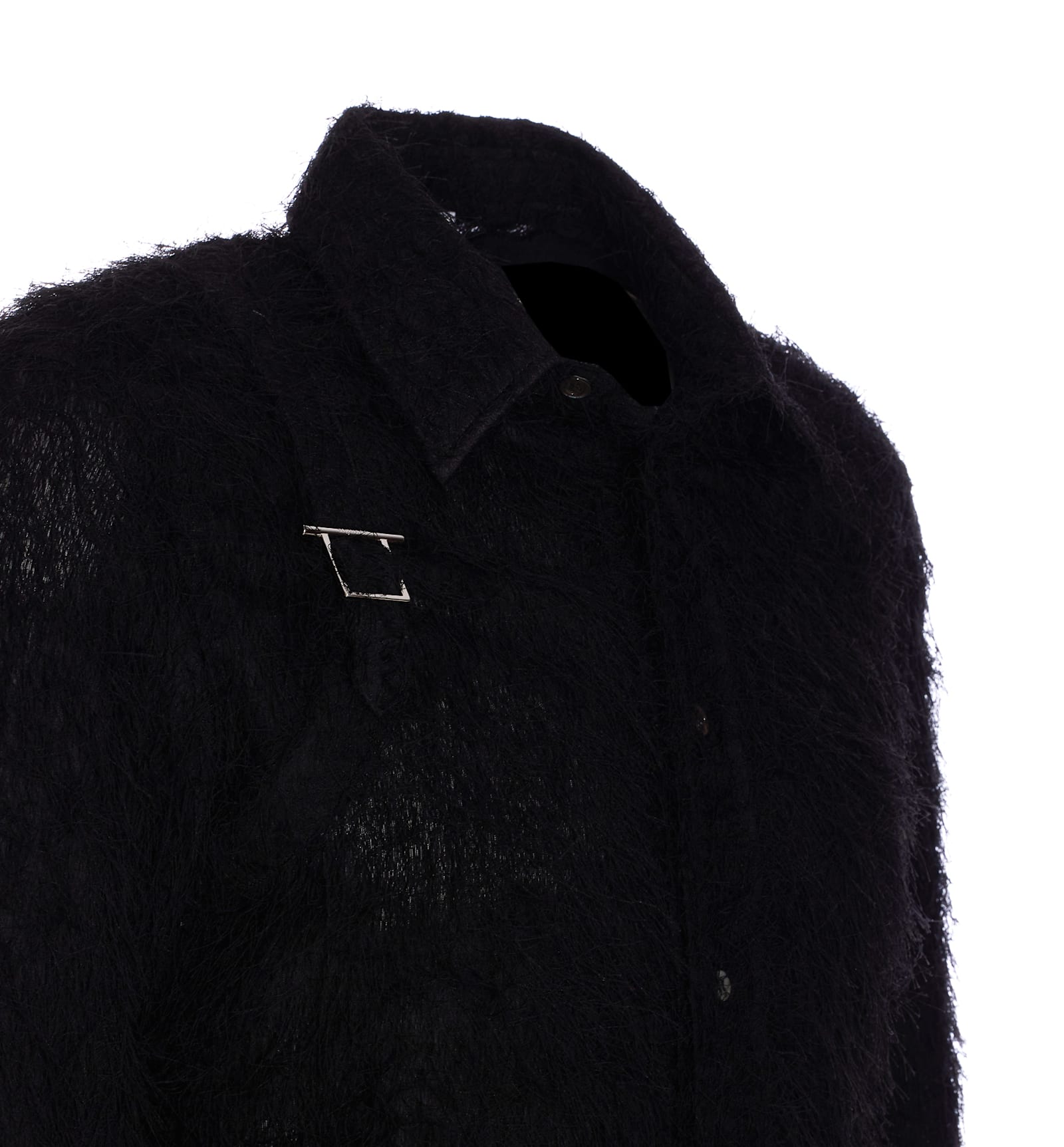 Alexander Mcqueen Harness Fringed Shirt In Black
