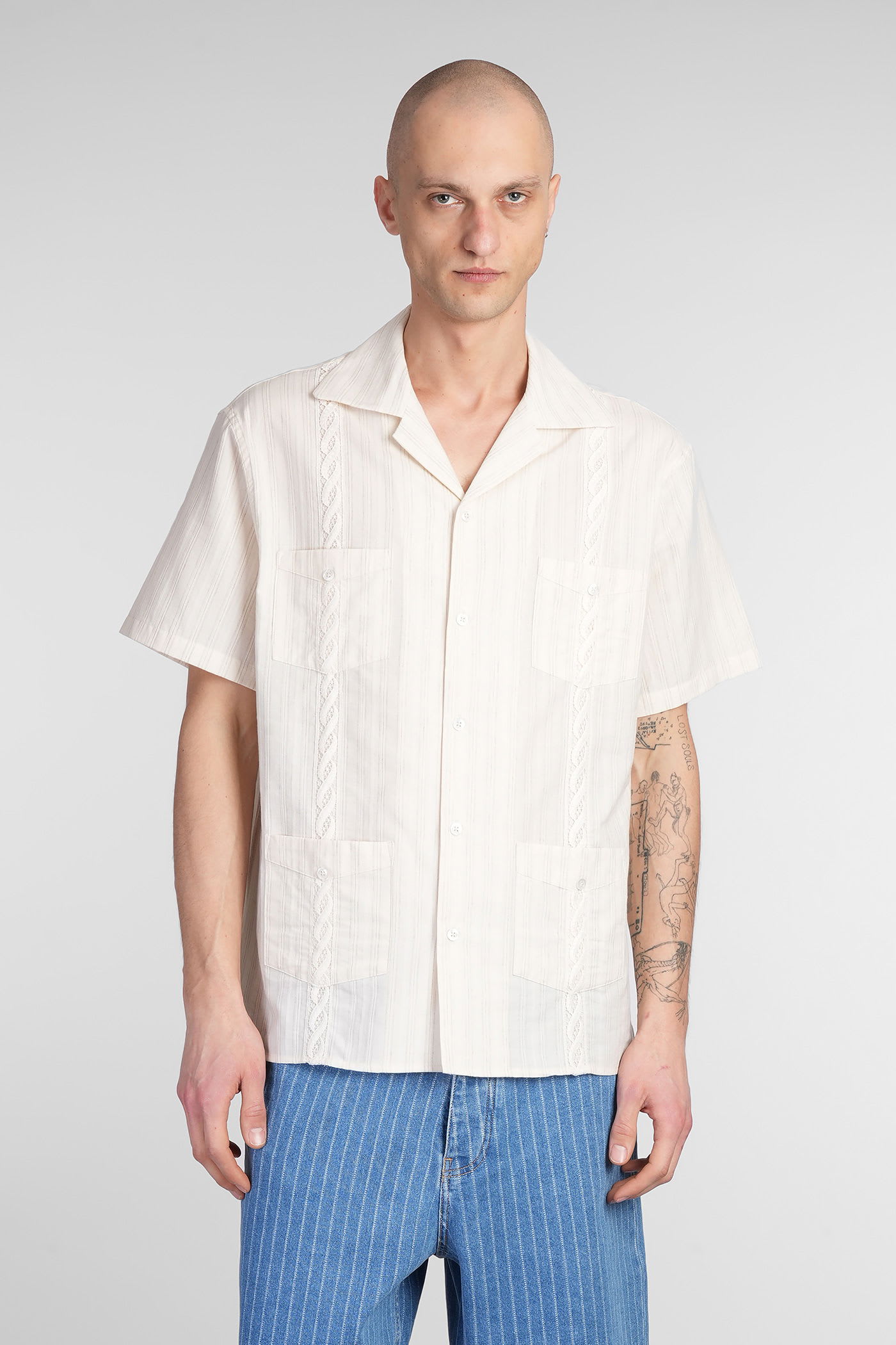Shirt In Beige Cotton