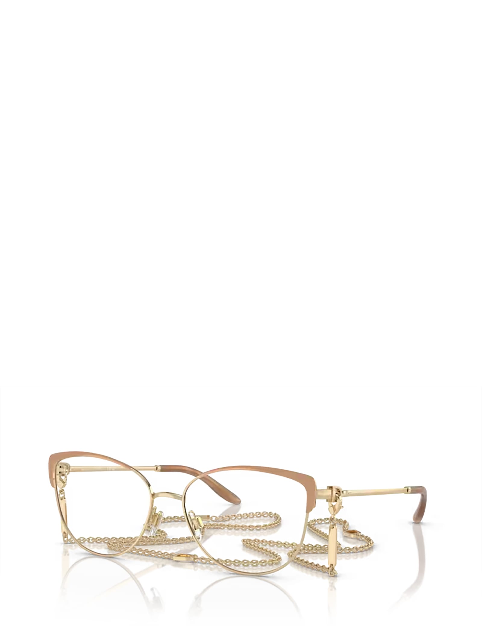Shop Ralph Lauren Rl5123 Nude / Pale Gold Glasses