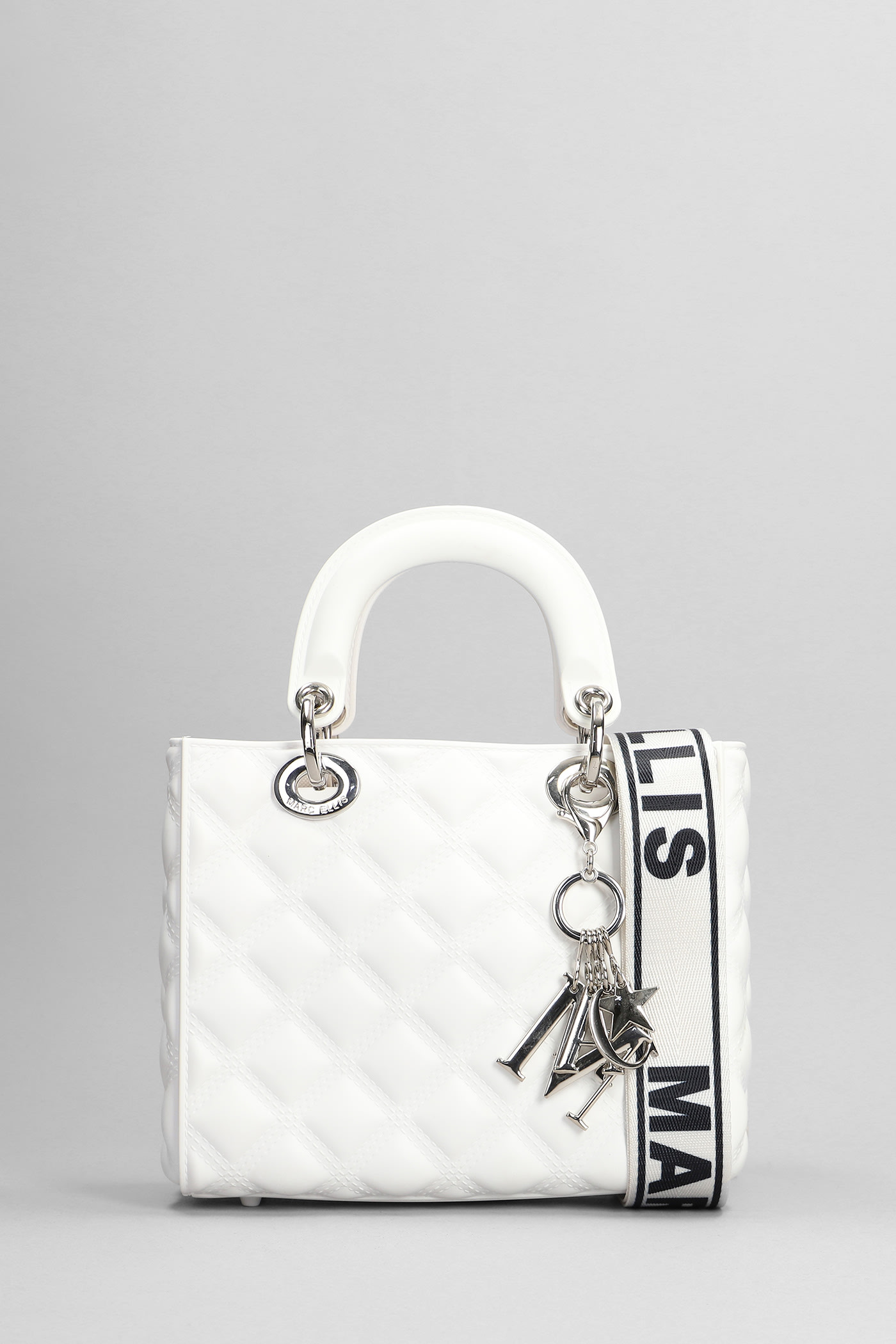 Shop Marc Ellis Flat Missy M Shoulder Bag In White Pvc