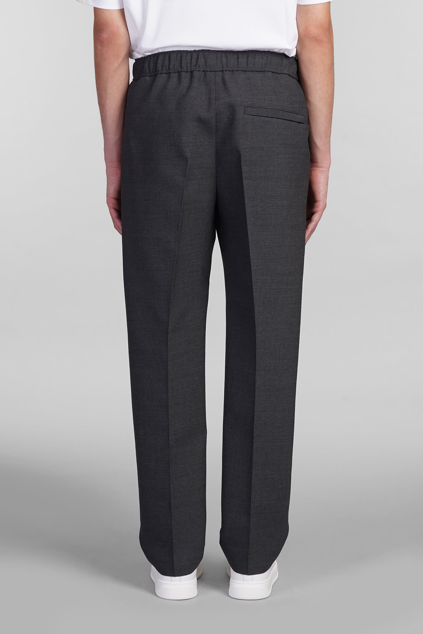 Shop Lanvin Pants In Grey Wool