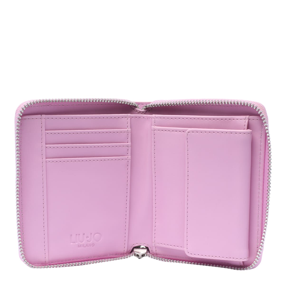 Shop Liu •jo Logo Wallet In Pink