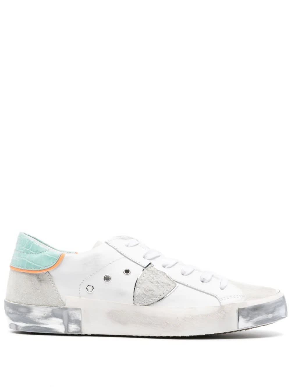 Prsx Low Sneakers - White And Aquamarine