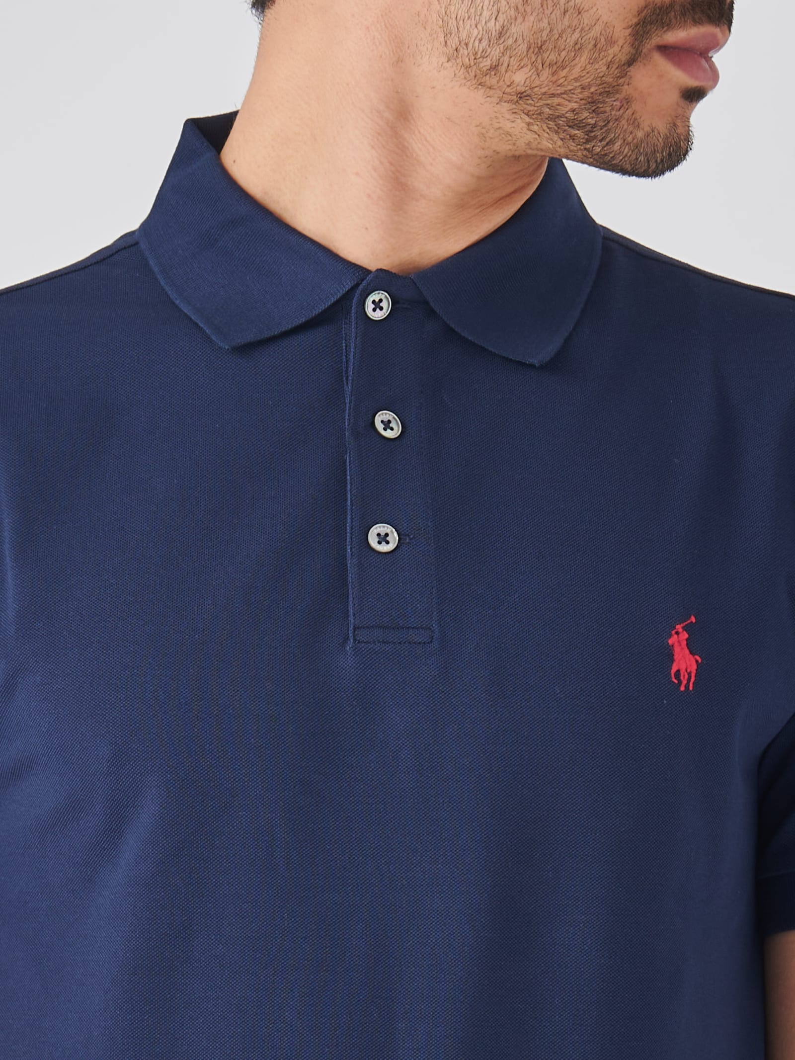 Shop Polo Ralph Lauren Short Sleeve Knite Polo In Navy
