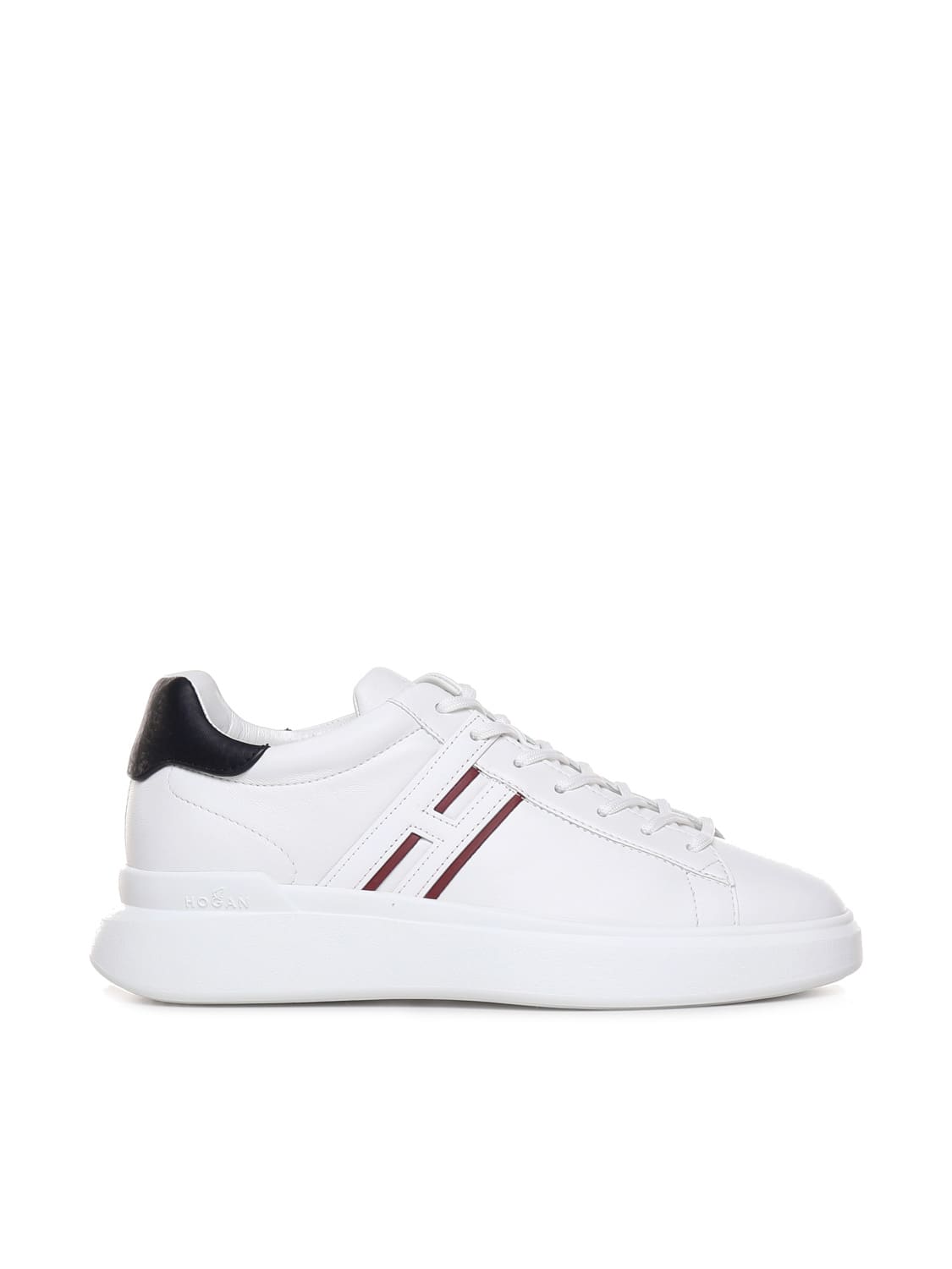 Shop Hogan Leather Sneakers H580 H Slash In White
