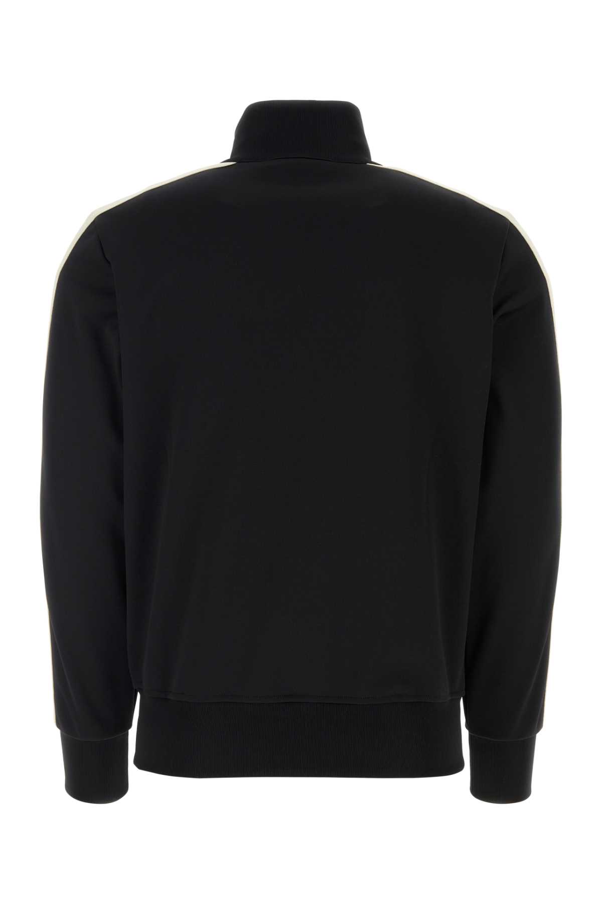 Shop Palm Angels Black Polyester Sweatshirt In Blackoff