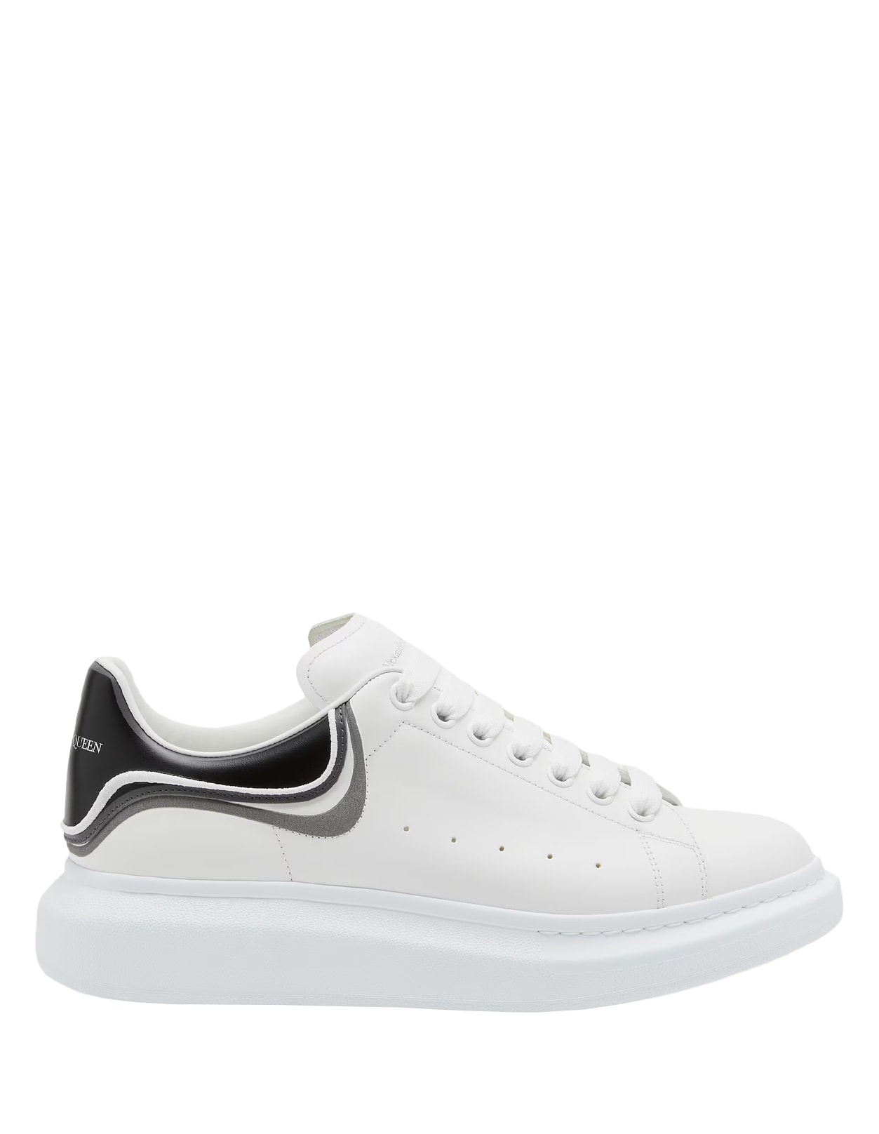 Shop Alexander Mcqueen Oversized Sneakers In White/black/ash Grey