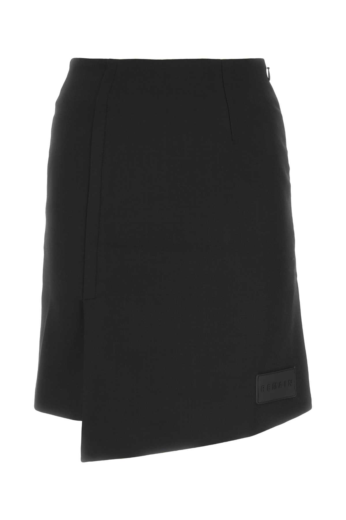 Shop Remain Birger Christensen Black Stretch Polyester Blend Skirt