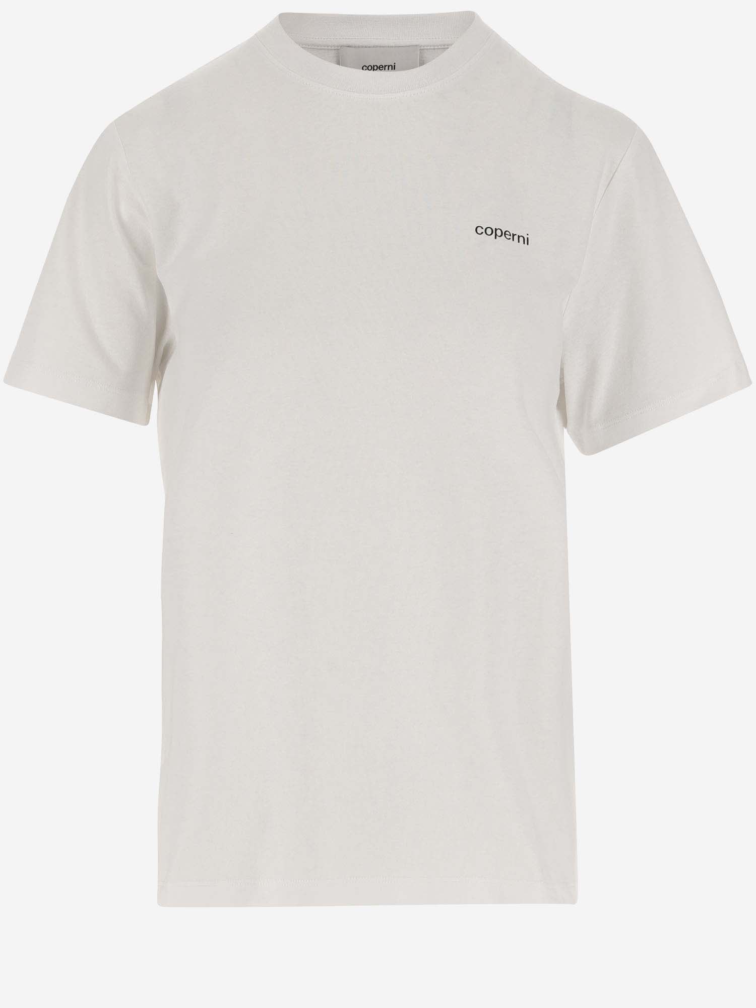 Shop Coperni Cotton T-shirt With Logo In White