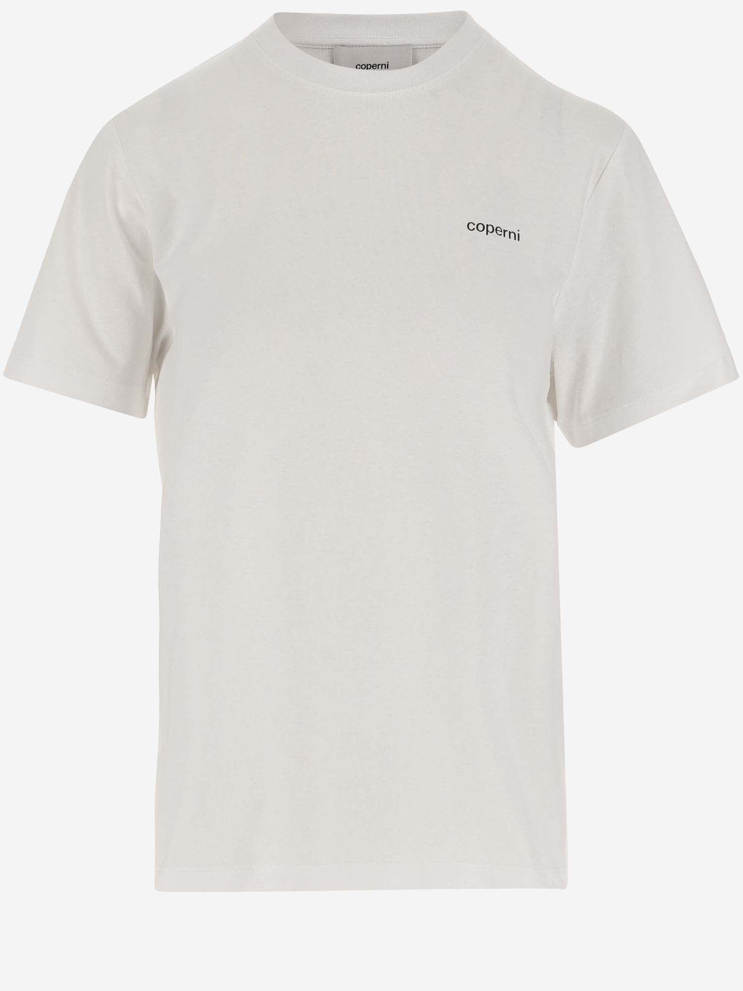 Coperni T-shirt Col Rond En Coton In White