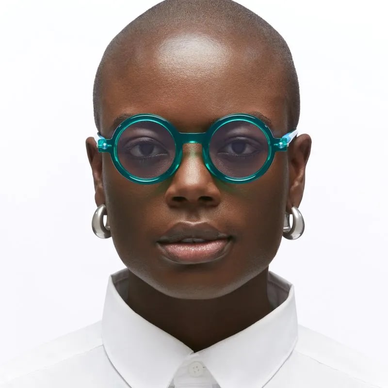 Kuboraum Mask P1 - Sea Sunglasses In Green