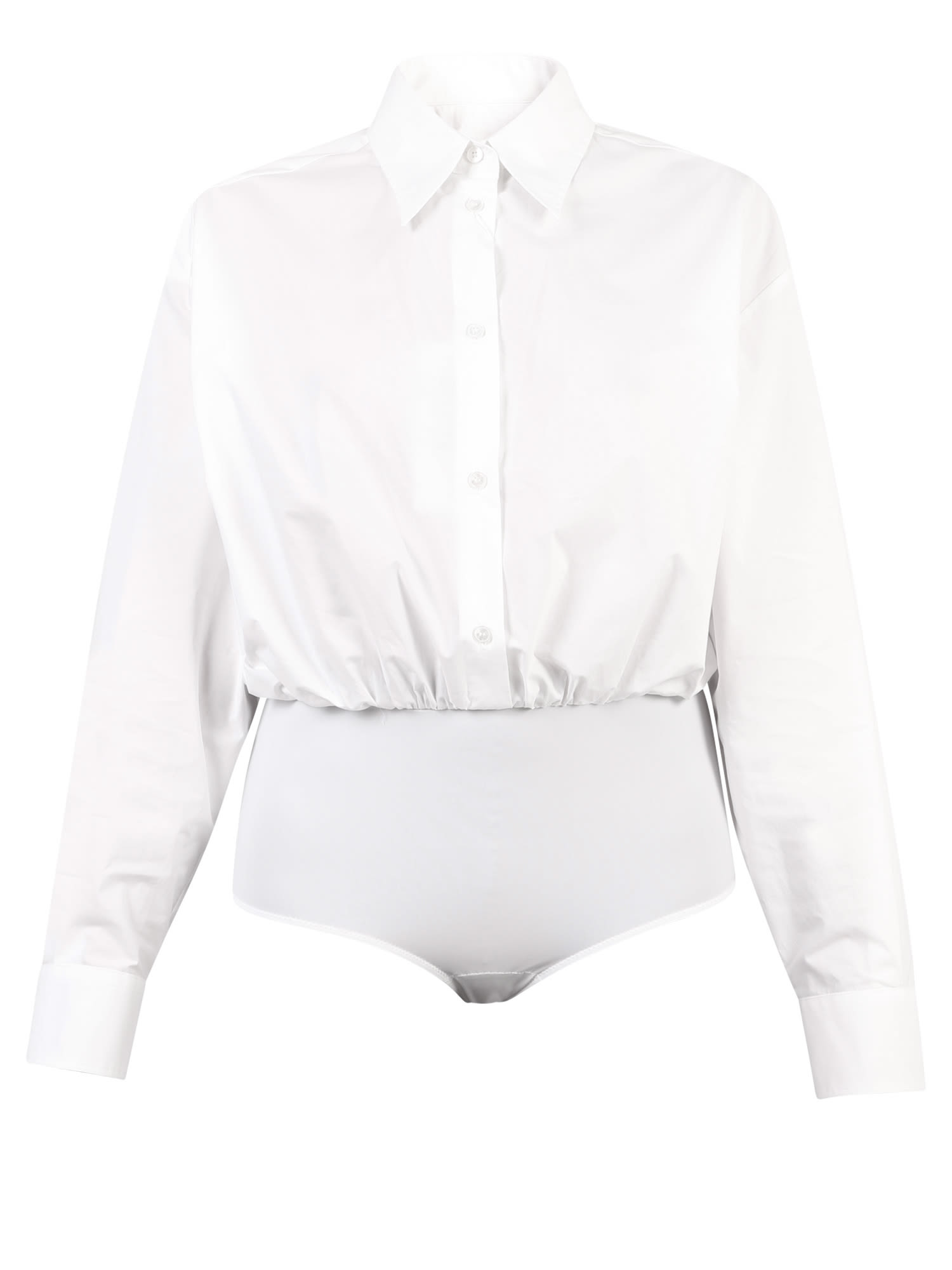 Mm6 Maison Margiela Body Shirt In White