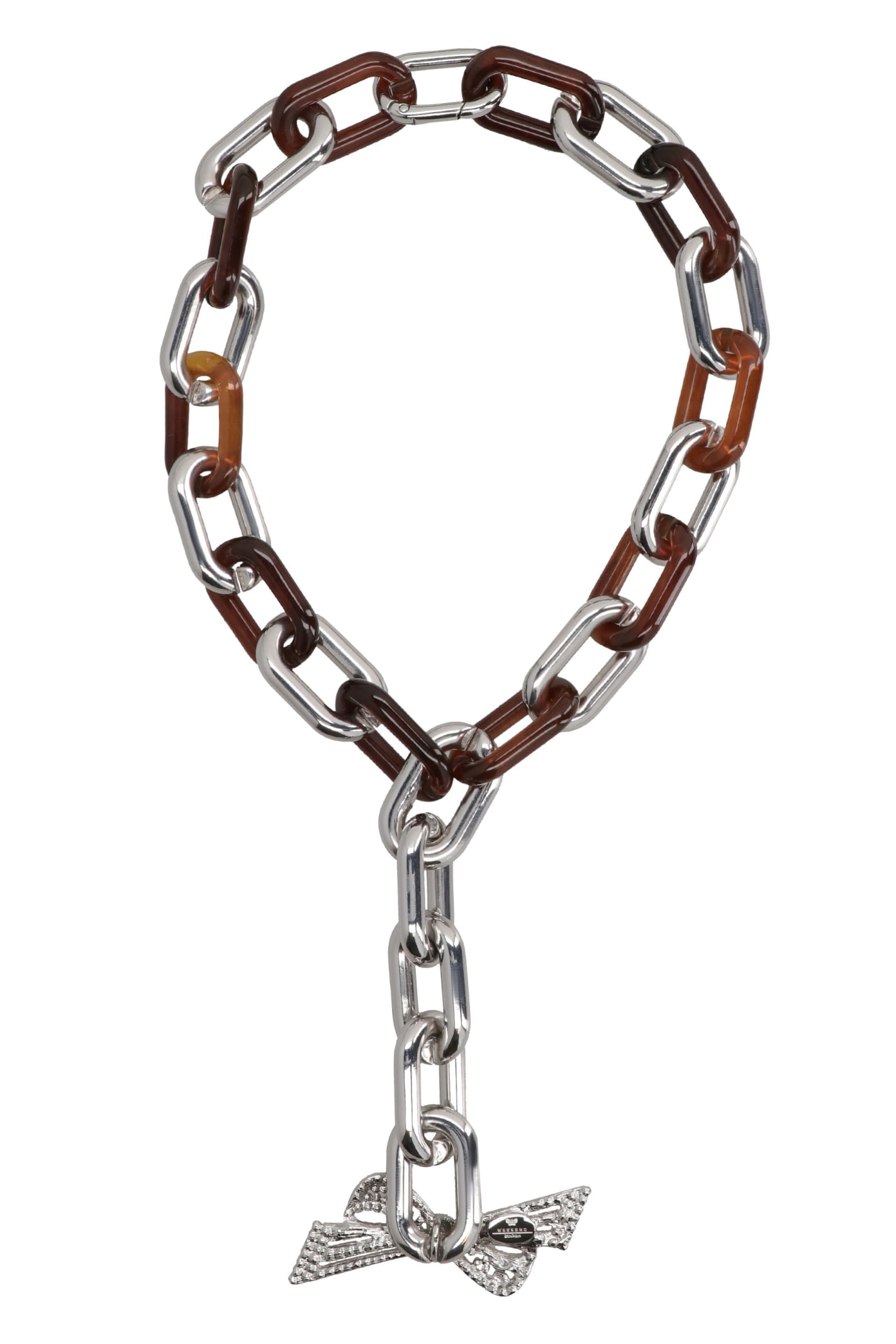 Shop Weekend Max Mara Congo Chain Necklace In Brown