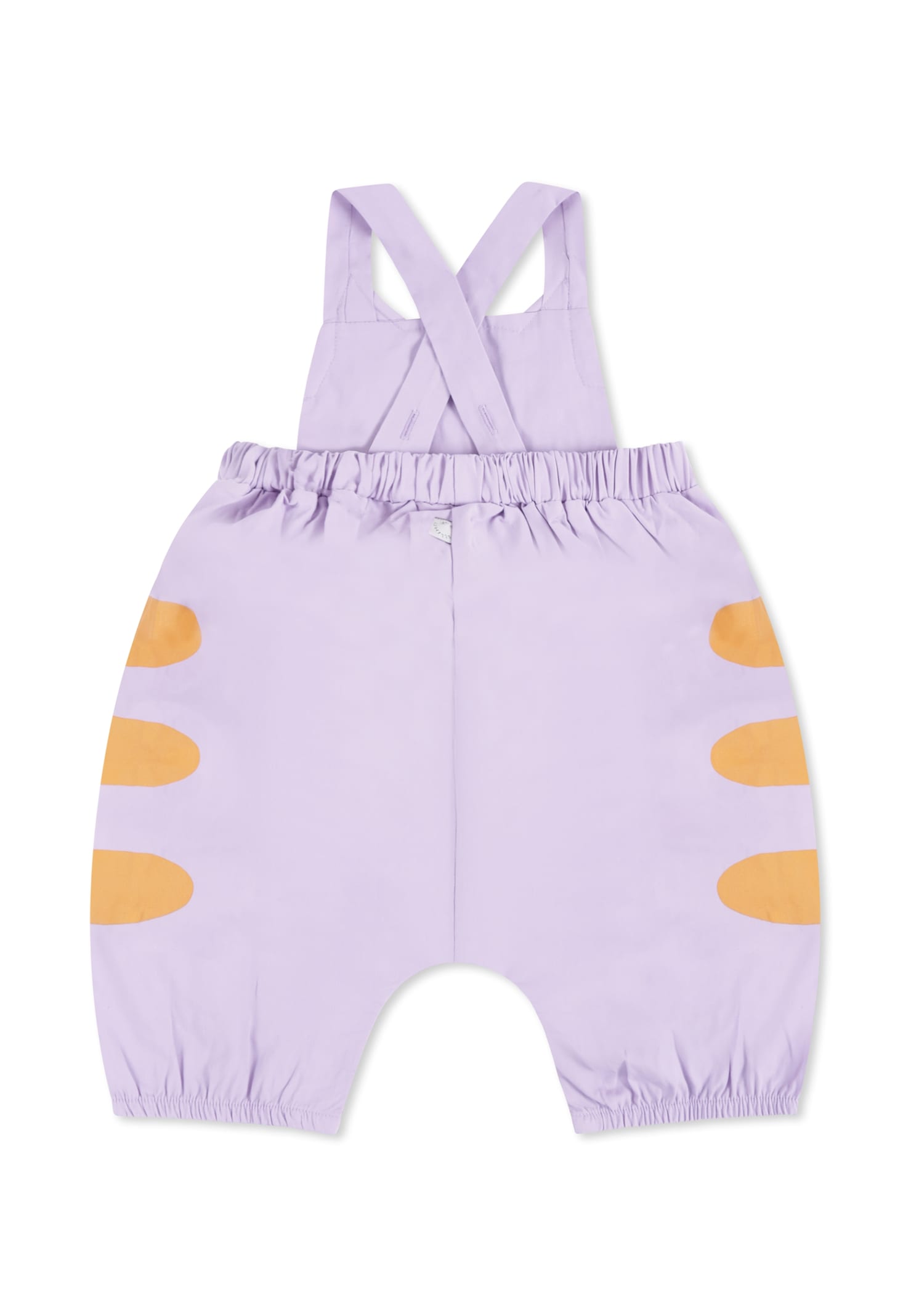 Stella Mccartney Lilac Dungarees For Baby Girl With Cat In Purple