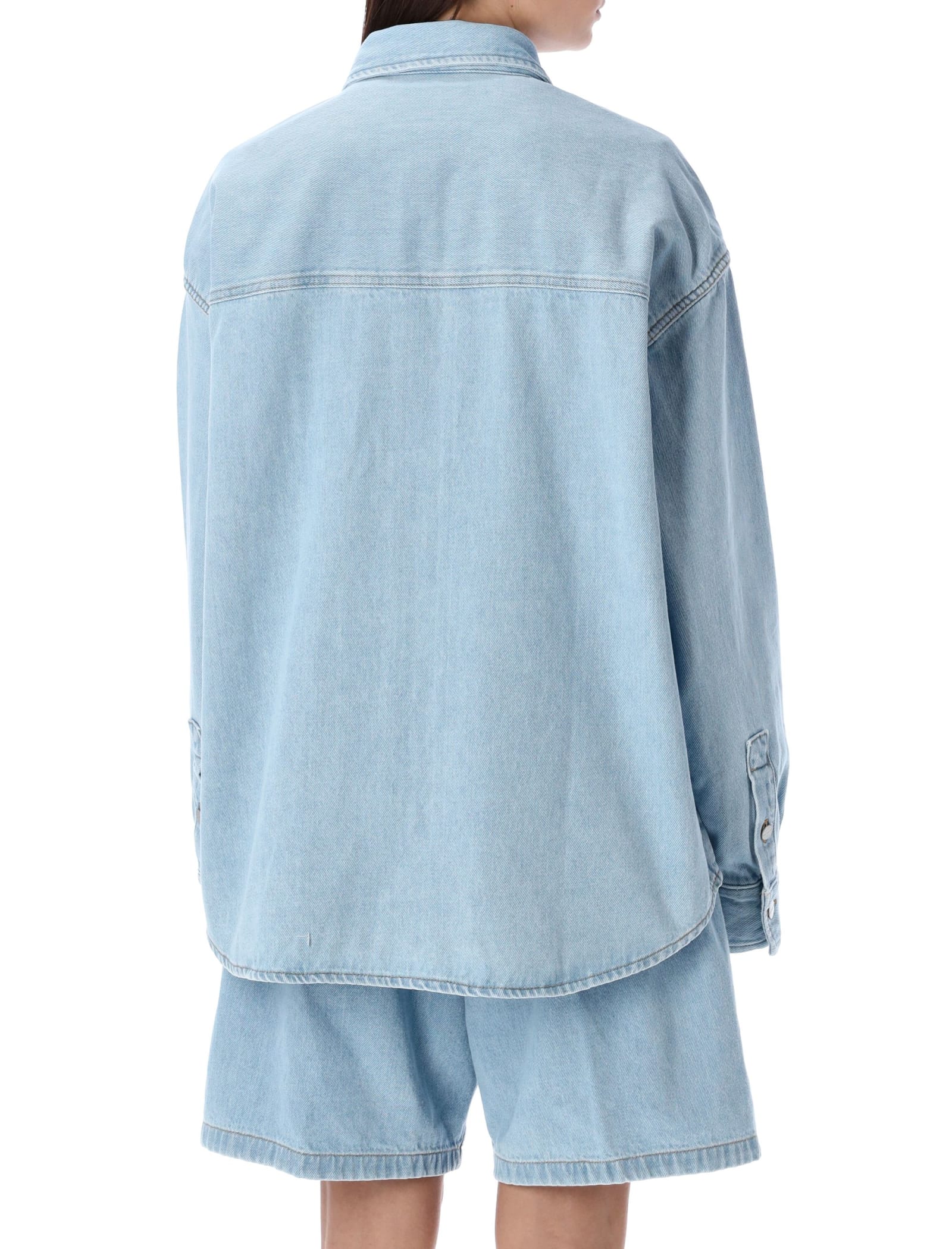 Shop Carhartt Alta Shirt Jacket In Blue Stone Bleached