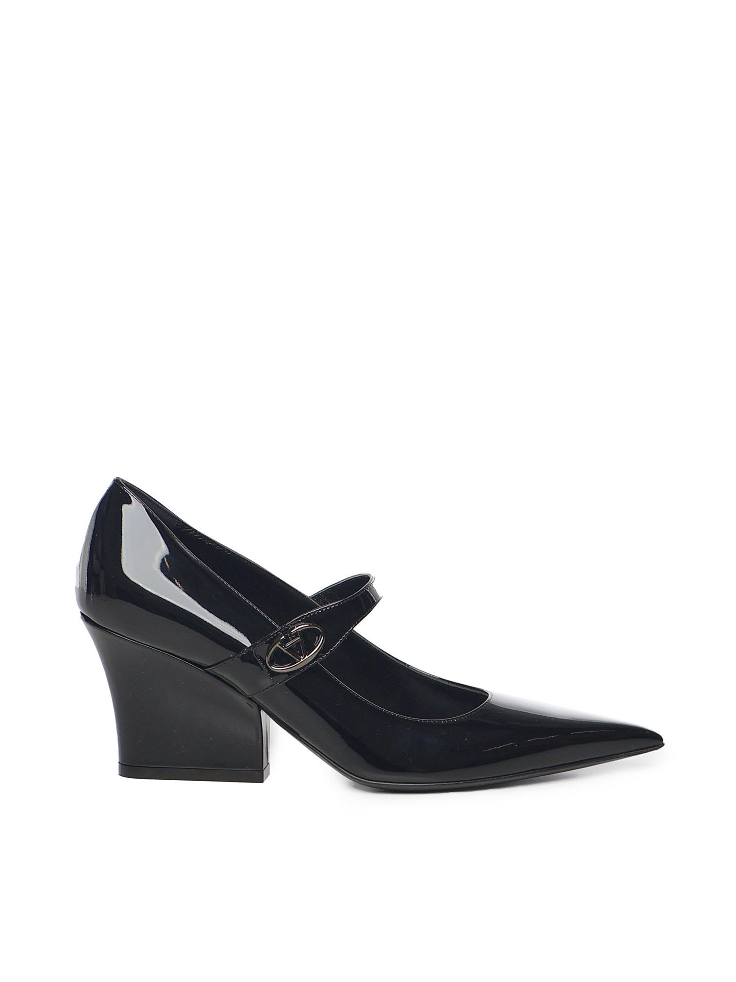 Shop Valentino Pointed Toe Mary Jane Pumps In Black