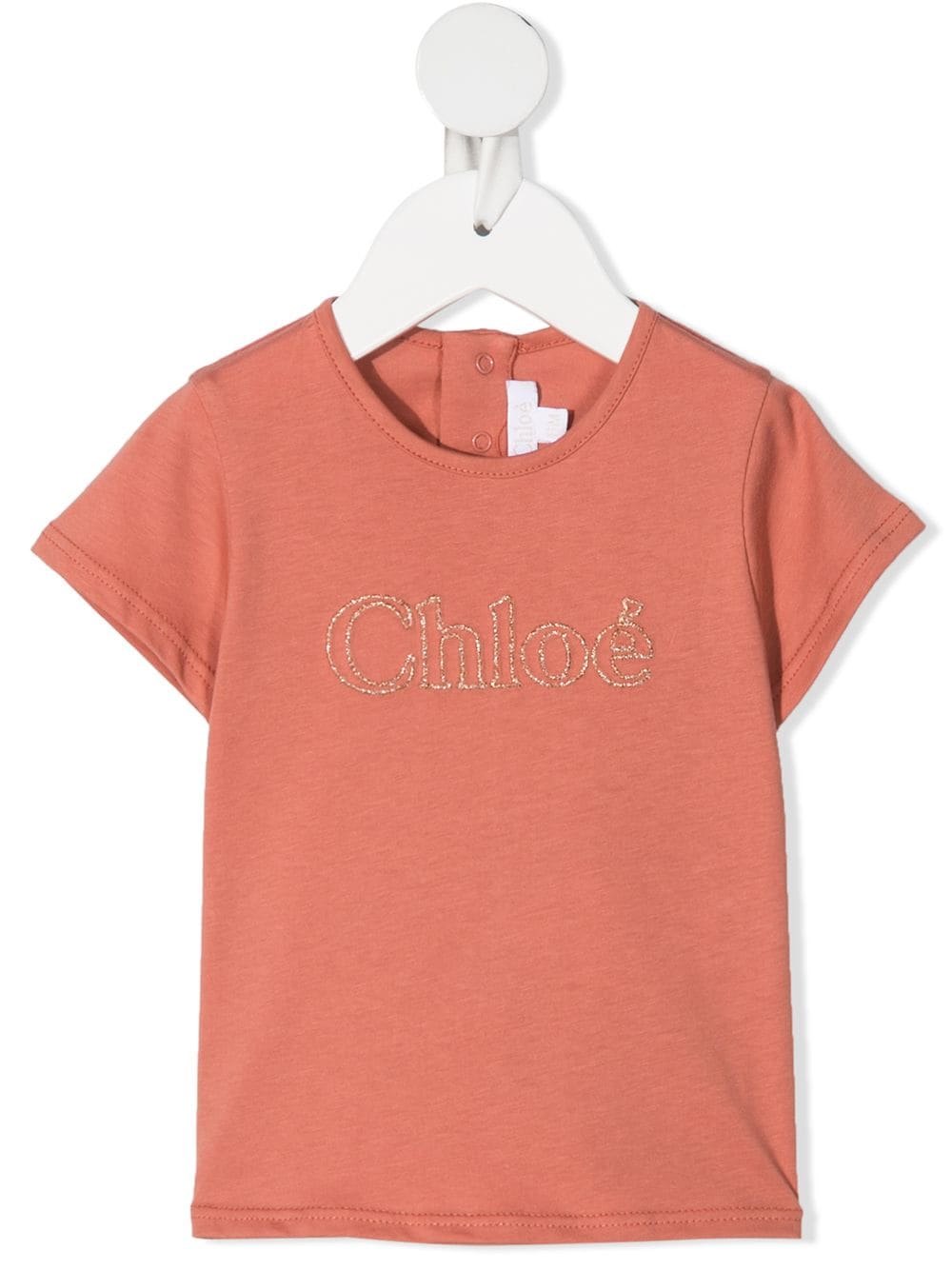 Chloé Crystal Embellished Logo T-shirt