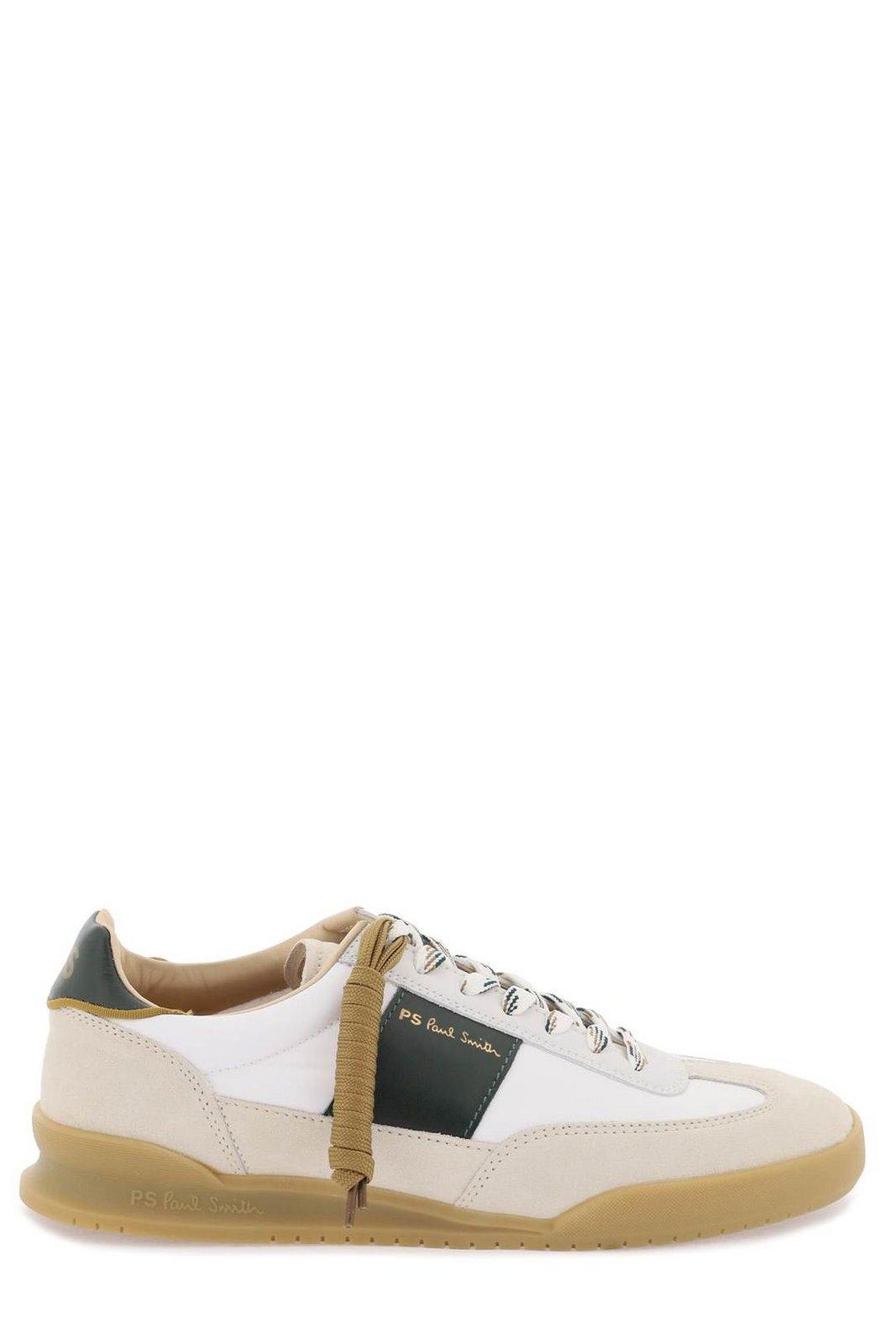 Shop Paul Smith Logo Printed Low-top Sneakers In White