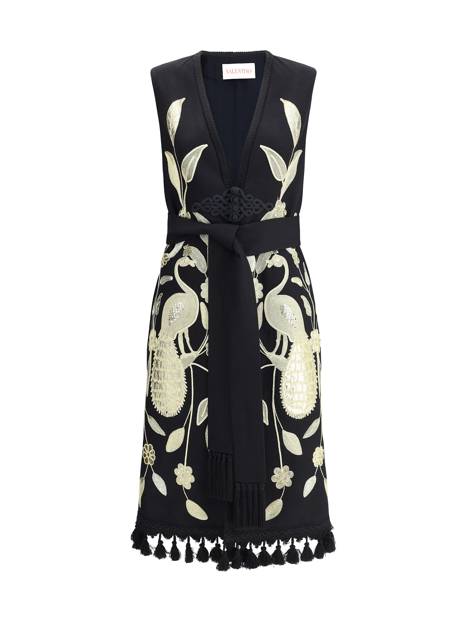 Embroidered Long Vest