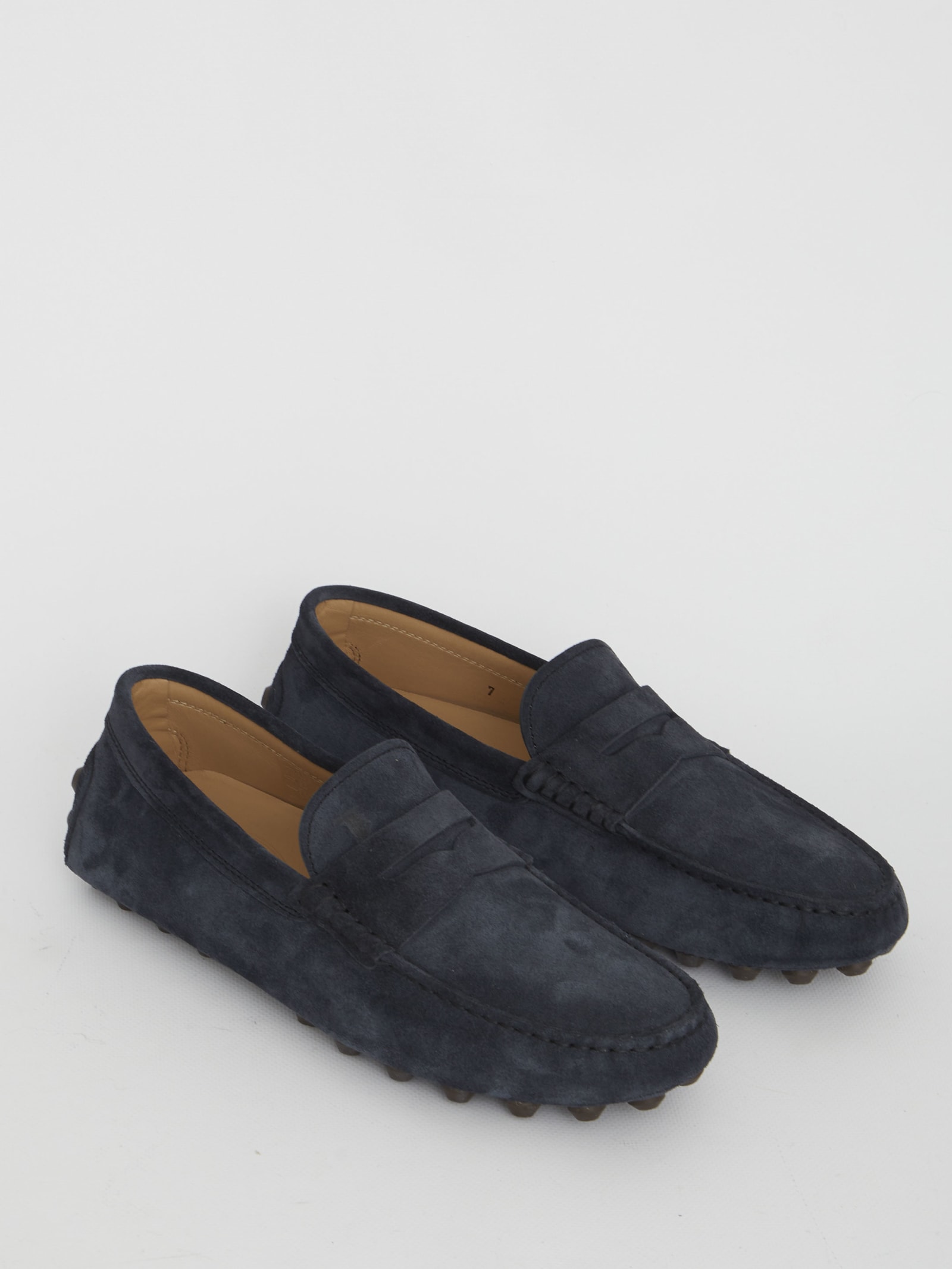 Shop Tod's Macro 52k Gommino Loafers In Blue