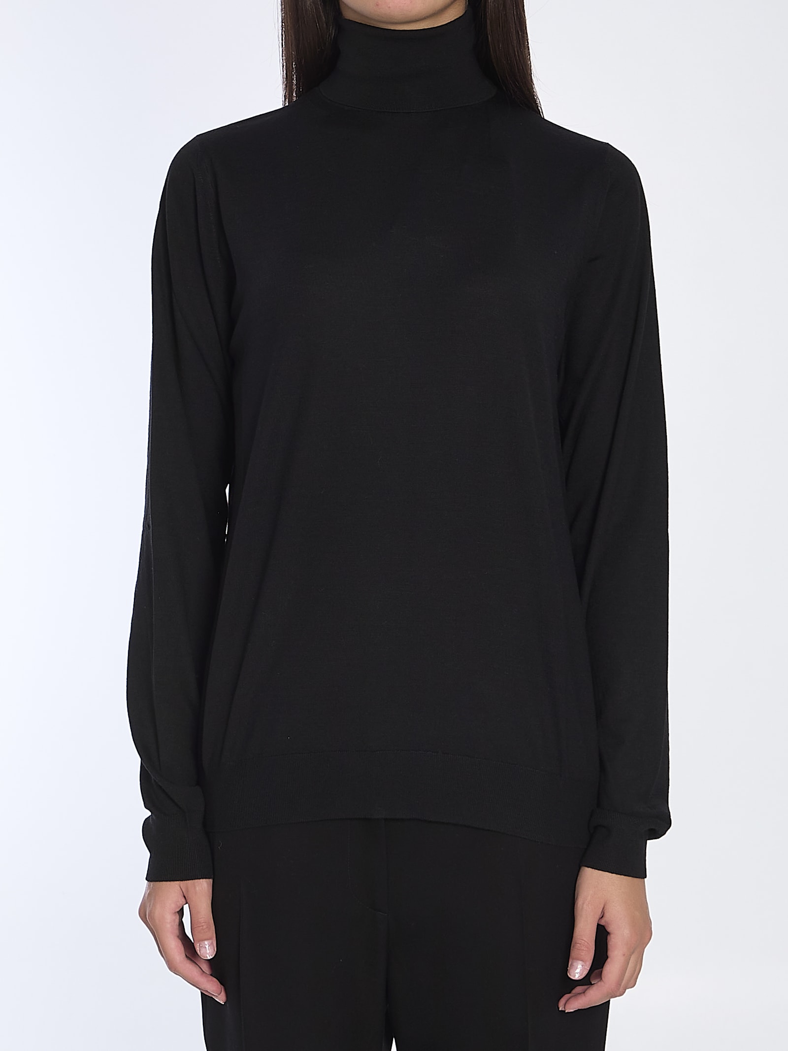 Shop The Row Heva Turtleneck Sweater In Black