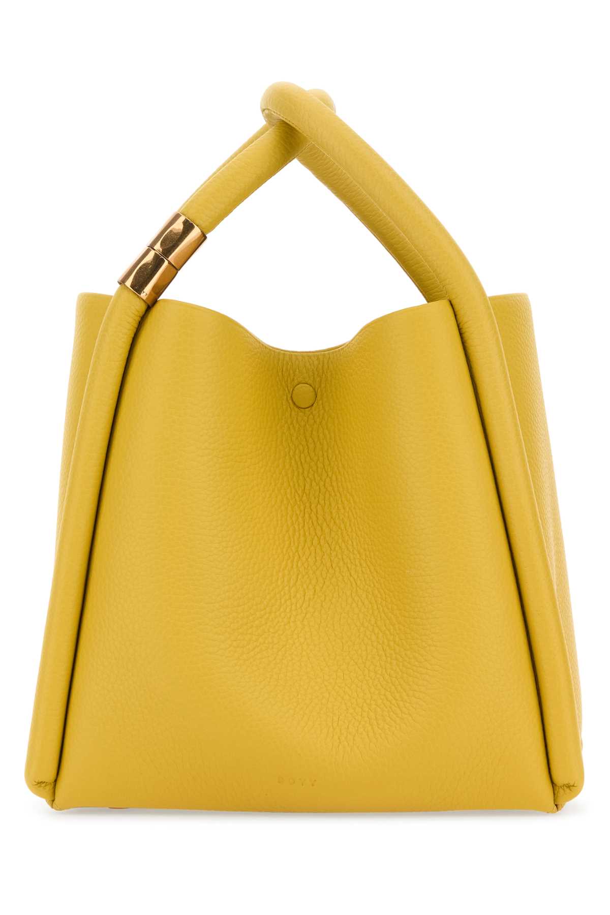 Mustard Leather Lotus 20 Handbag