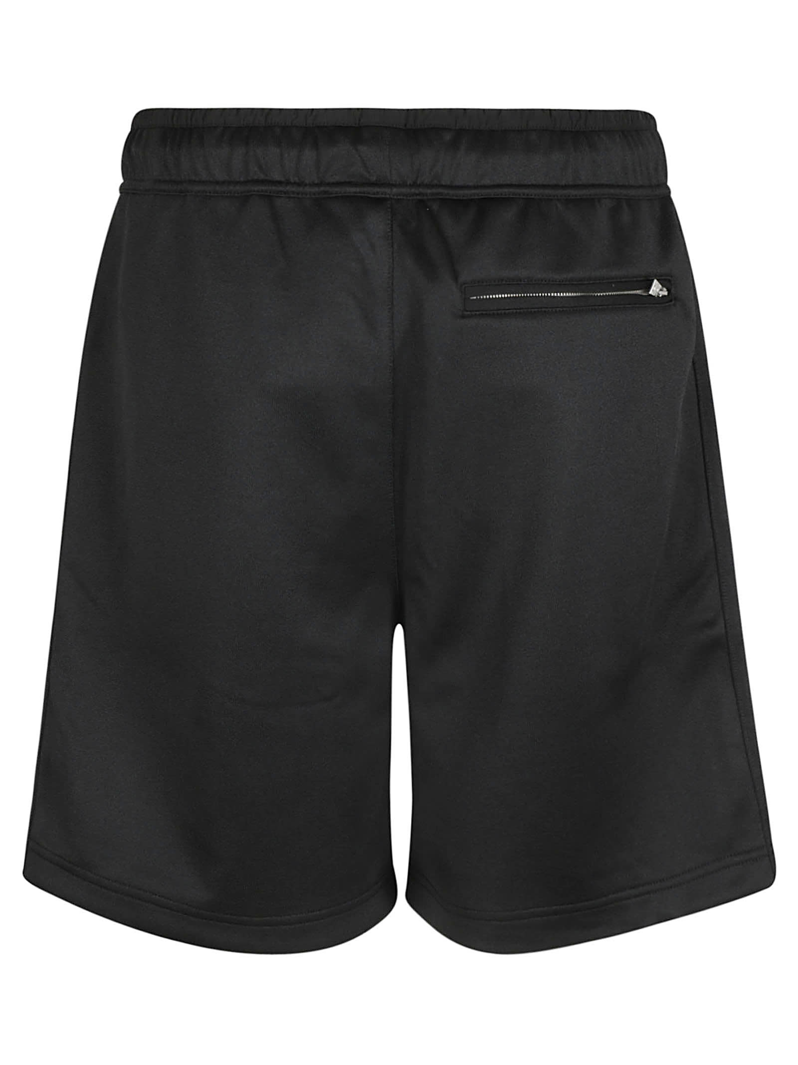 Shop Lanvin Elastic Waist Logo Shorts In Black