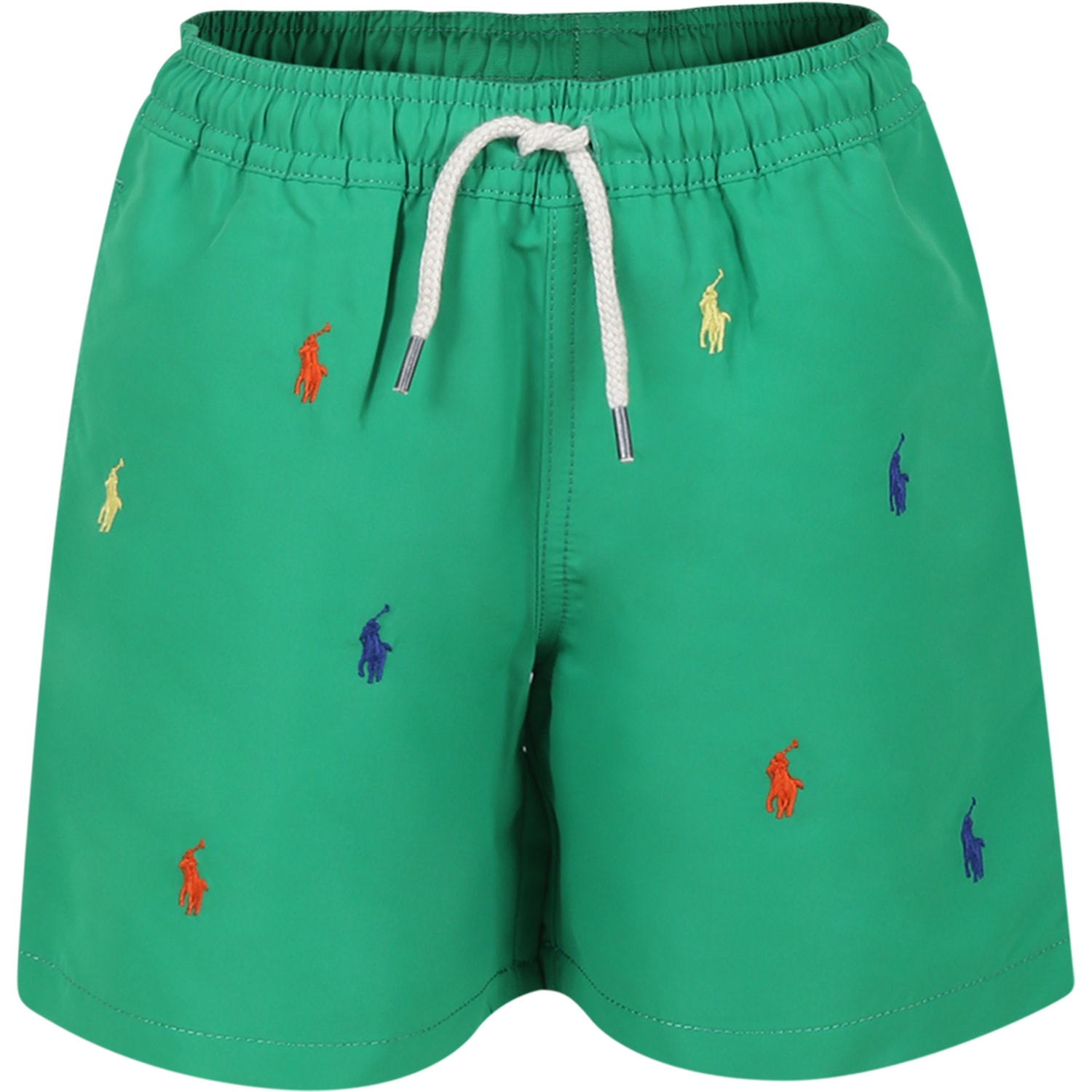 Ralph Lauren Kids' Green Swimsuit For Boy With Pony