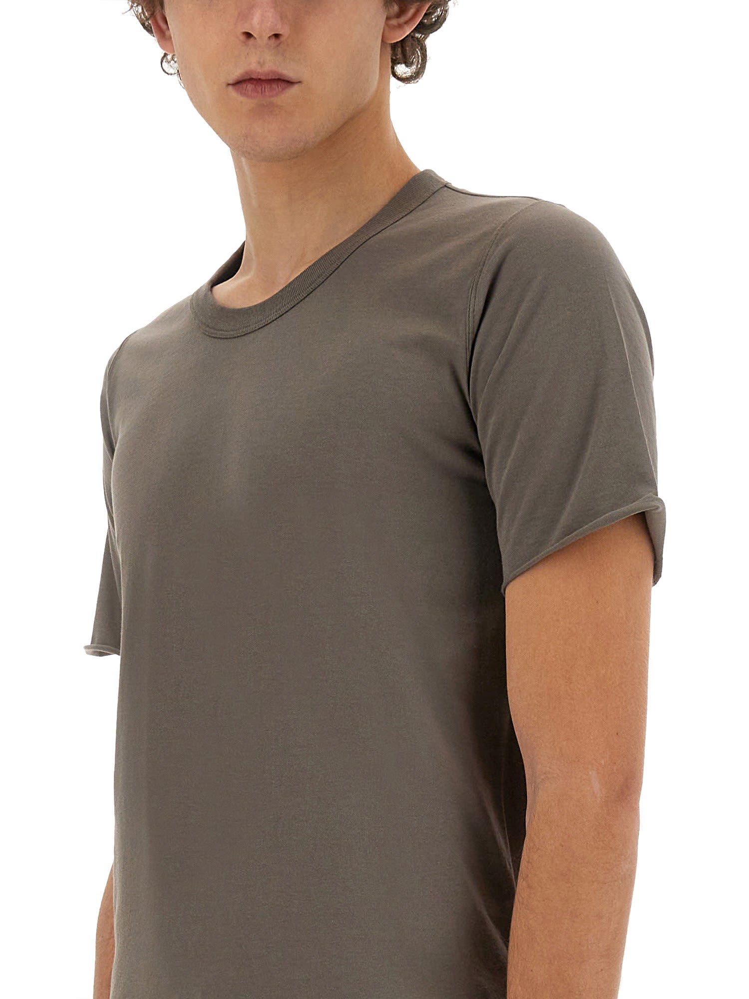 Shop Rick Owens Basic T-shirt In Dust