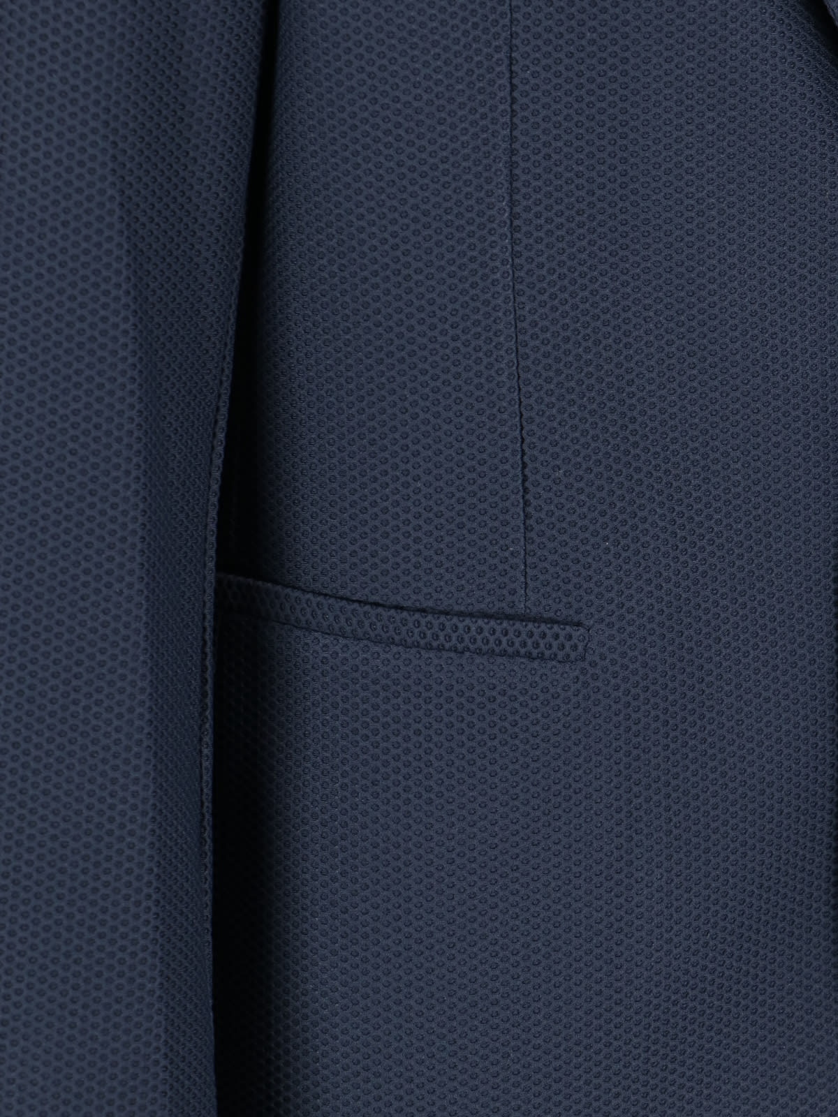 Shop Giorgio Armani Single-breasted Blazer In Blue