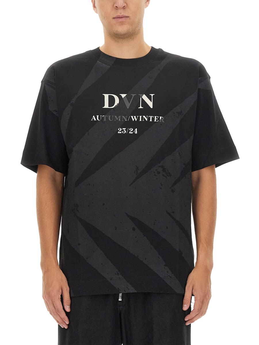 Shop Dries Van Noten T-shirt With Logo In Black
