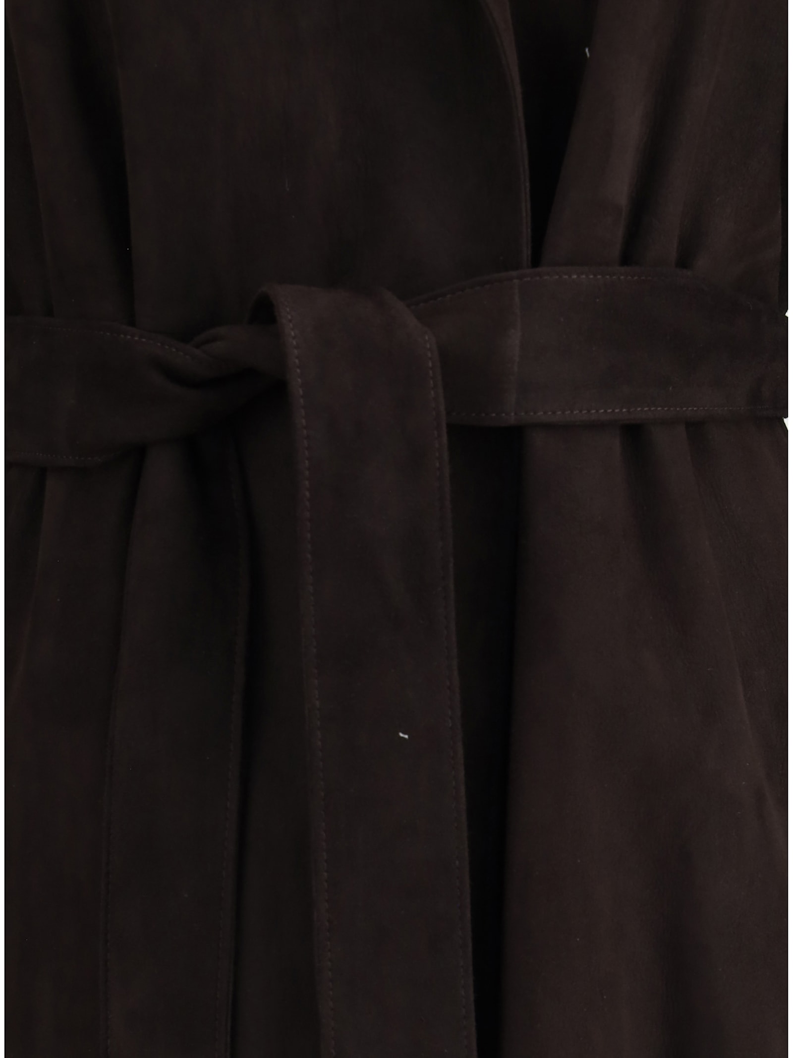 The Row Solana Trench Coat In Black