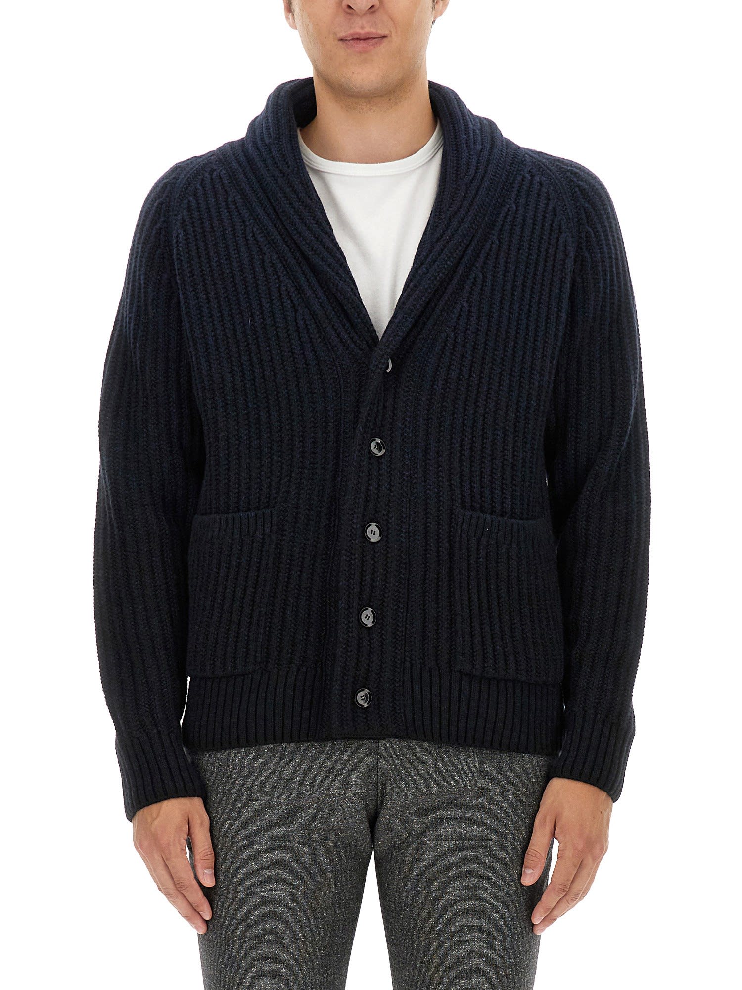 Brioni Cashmere Cardigan In White