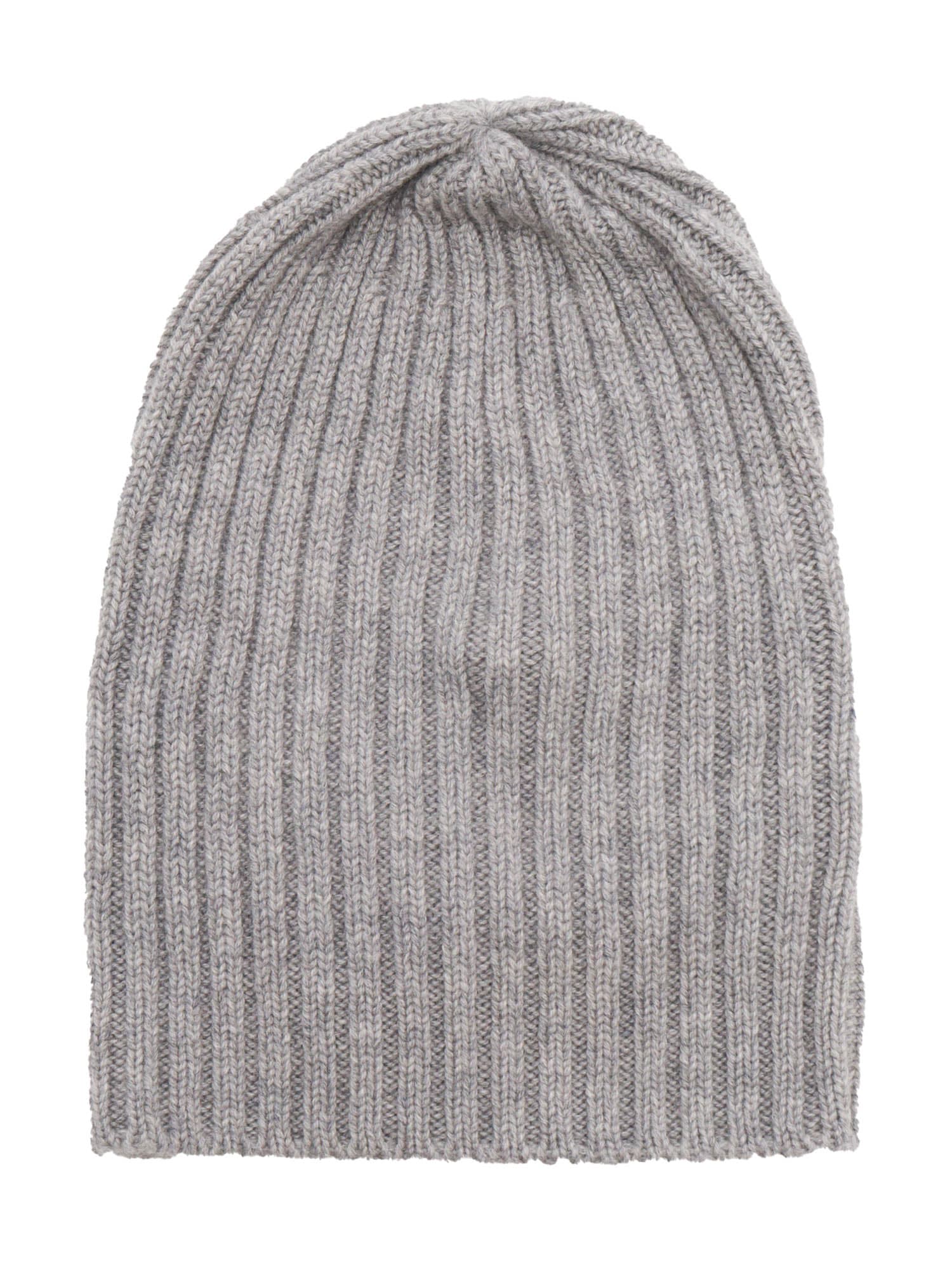 Shop Fedeli Beanie Knitted Man In Grey