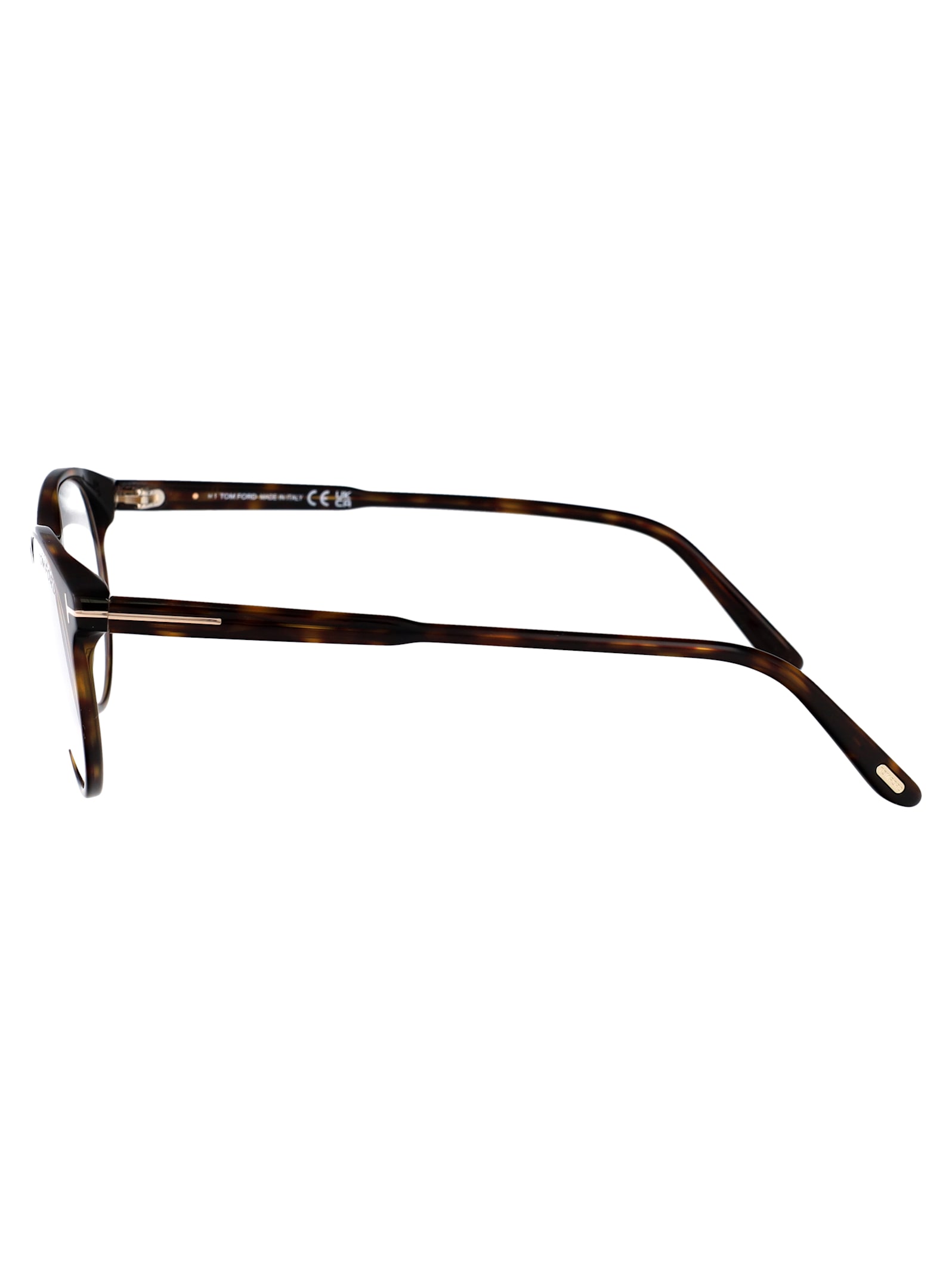 Tom Ford Womens Black Tr001853 Round-frame Acetate Optical Glasses In 052 Avana Scura