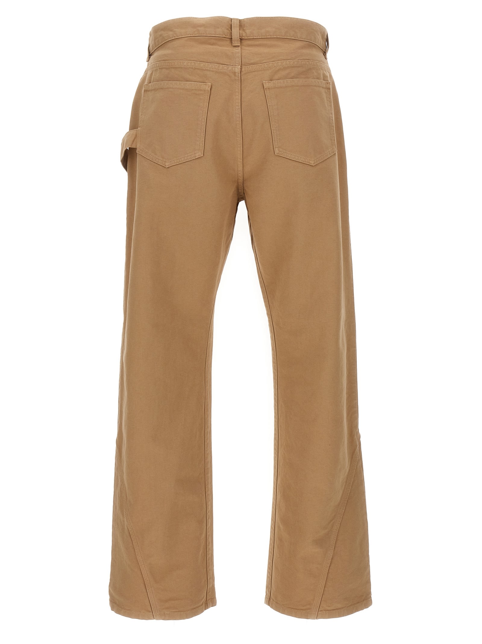 Jw Anderson Twisted Workwear Pants In Brown