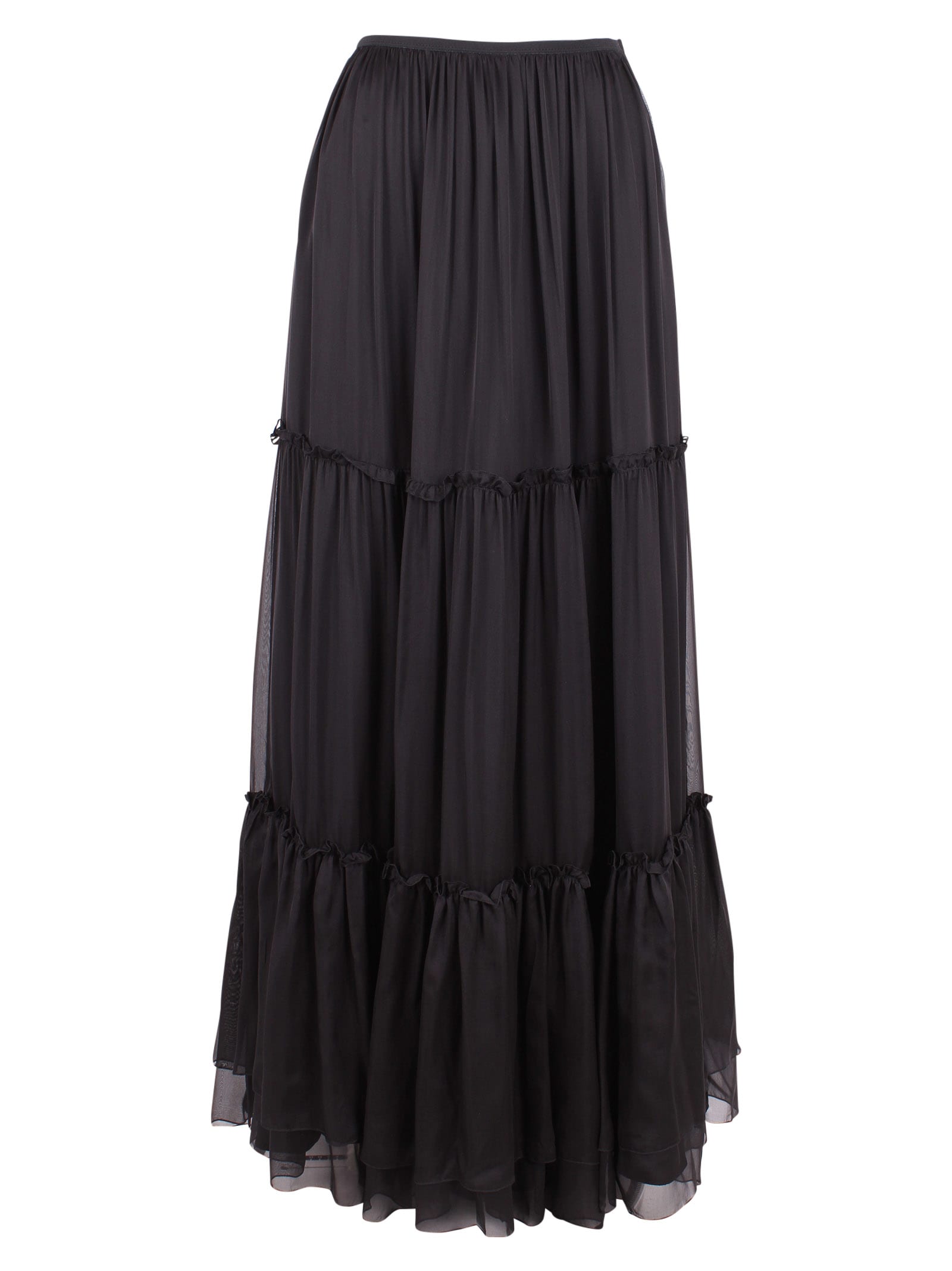 Federica Tosi Tiered Gathered Skirt In Black | ModeSens