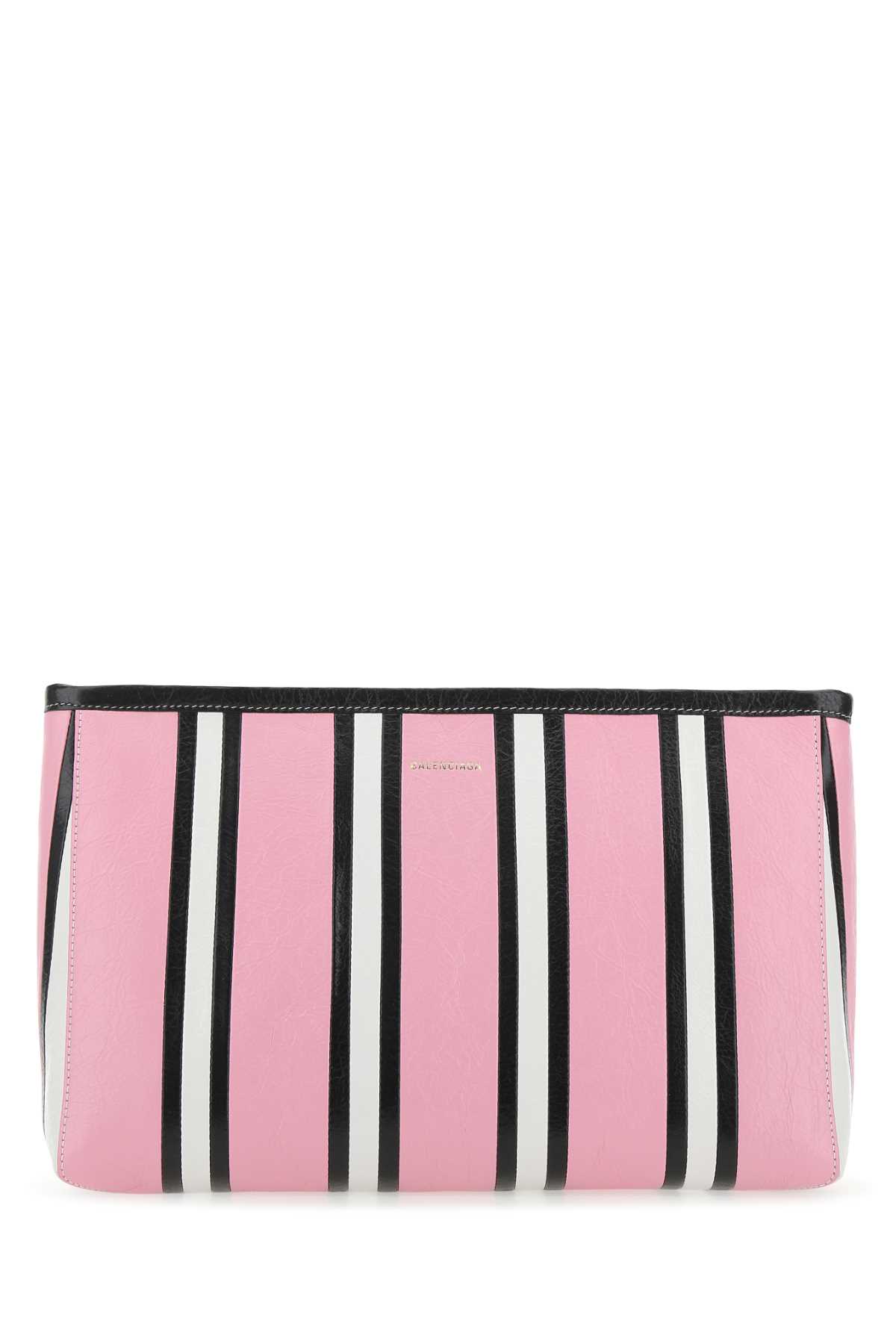 Multicolor Leather Barbes Clutch