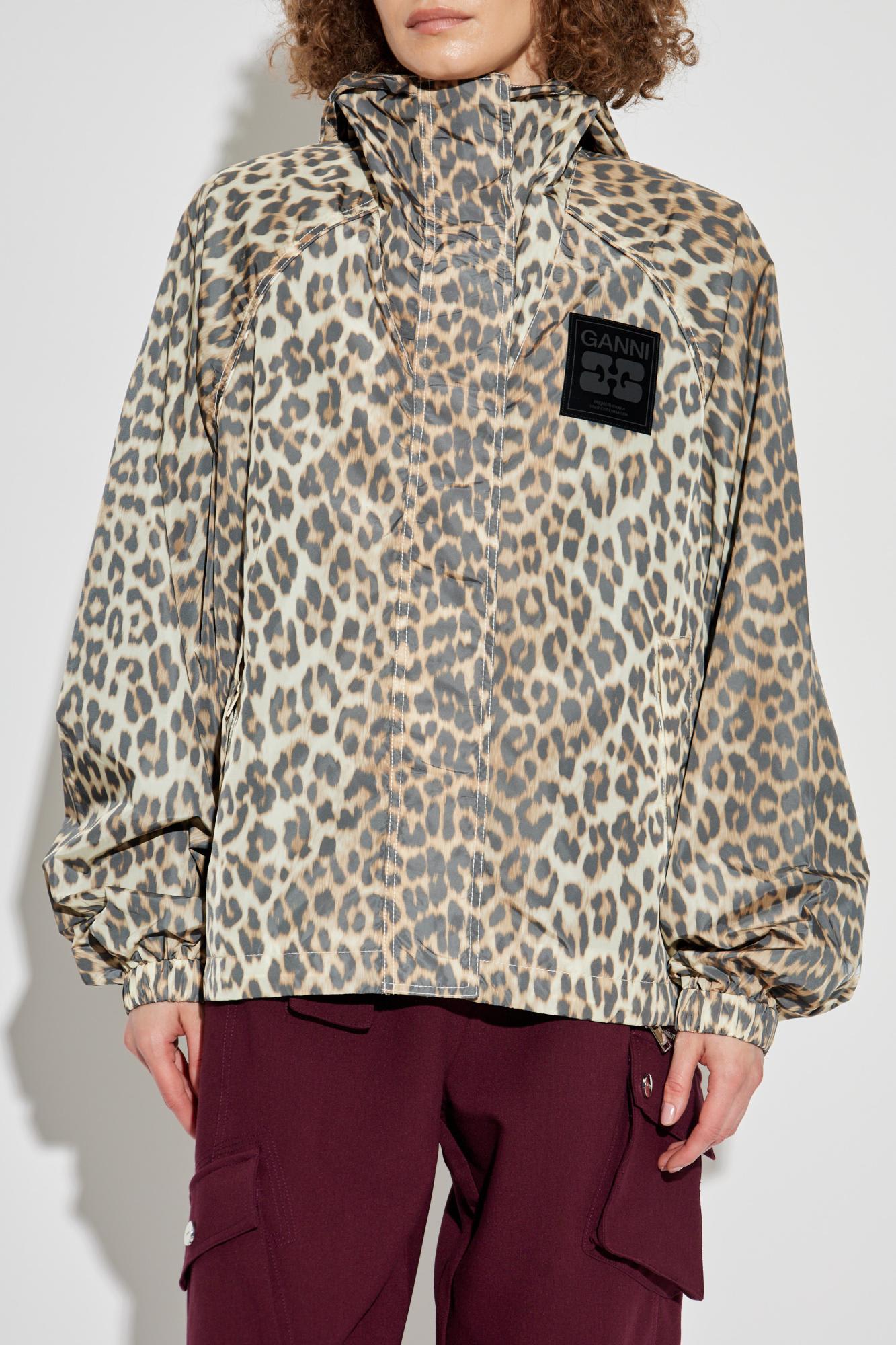 Ganni Animalier Print Jacket In Multi