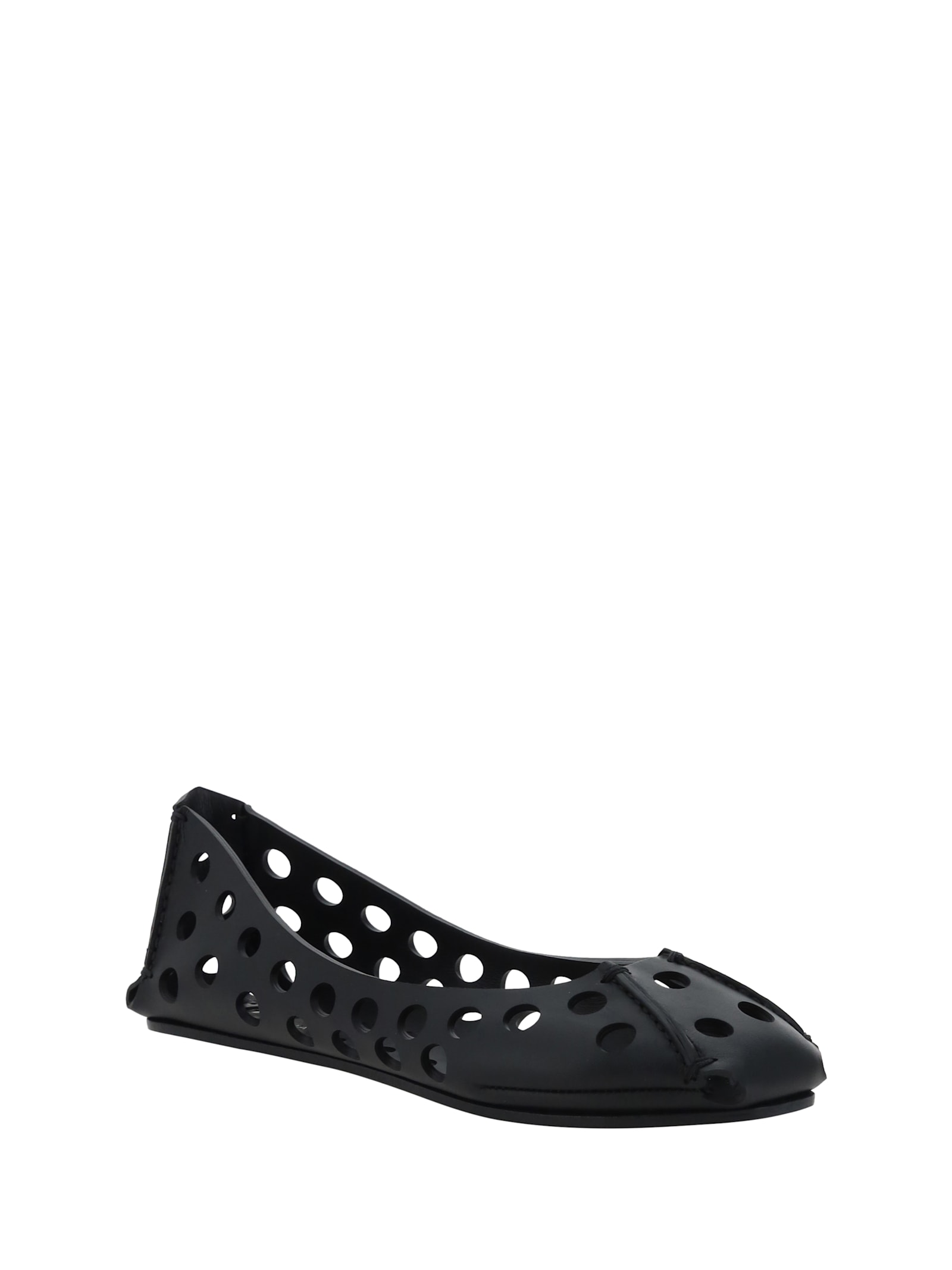 Shop Alaïa Ballerinas In Noir