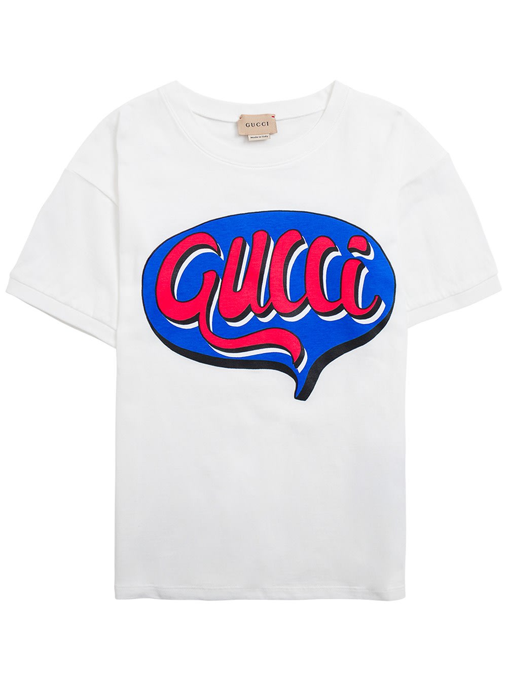 Gucci White Cotton T-shirt With Logo Print