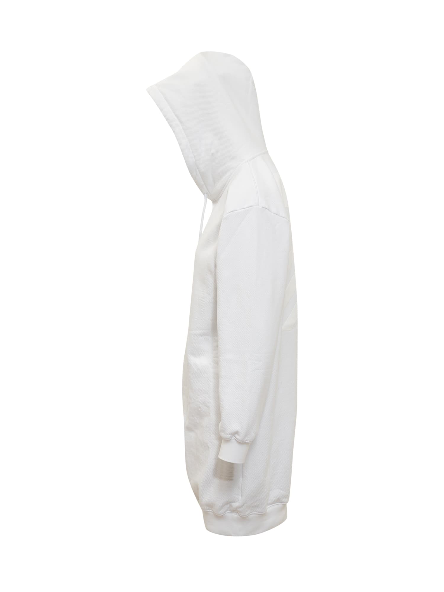 Shop Off-white Diagonal Hoodie Dress In White White