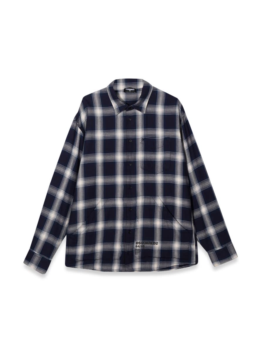 Shop Dsquared2 Over Checked Shirt In Multicolour