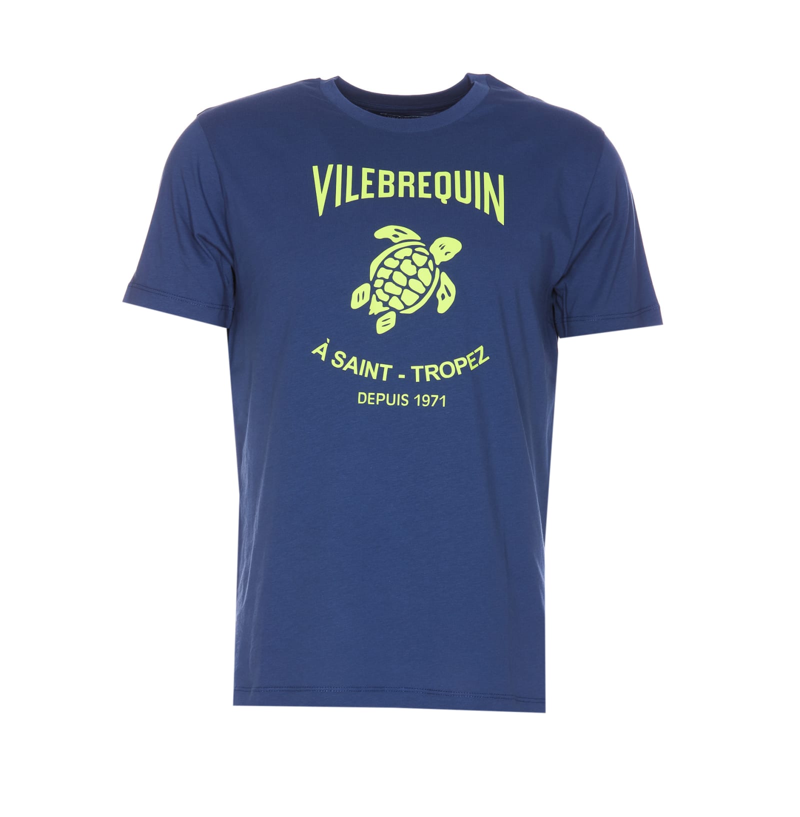 Shop Vilebrequin T-shirt Tortue Flockee In Blu