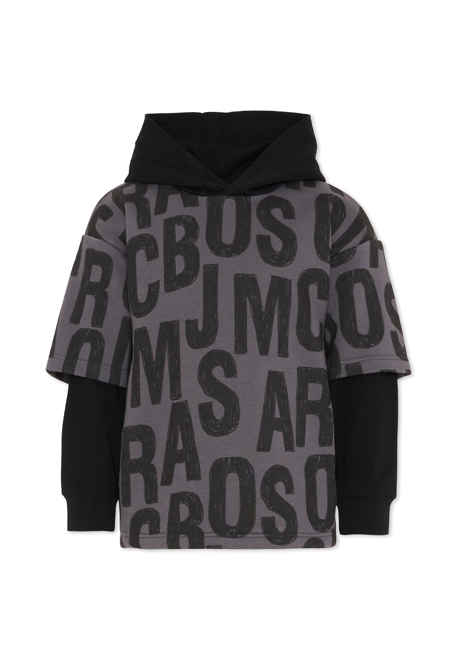 Marc Jacobs Grey Sweatshirt For Kids With Logo In Gray