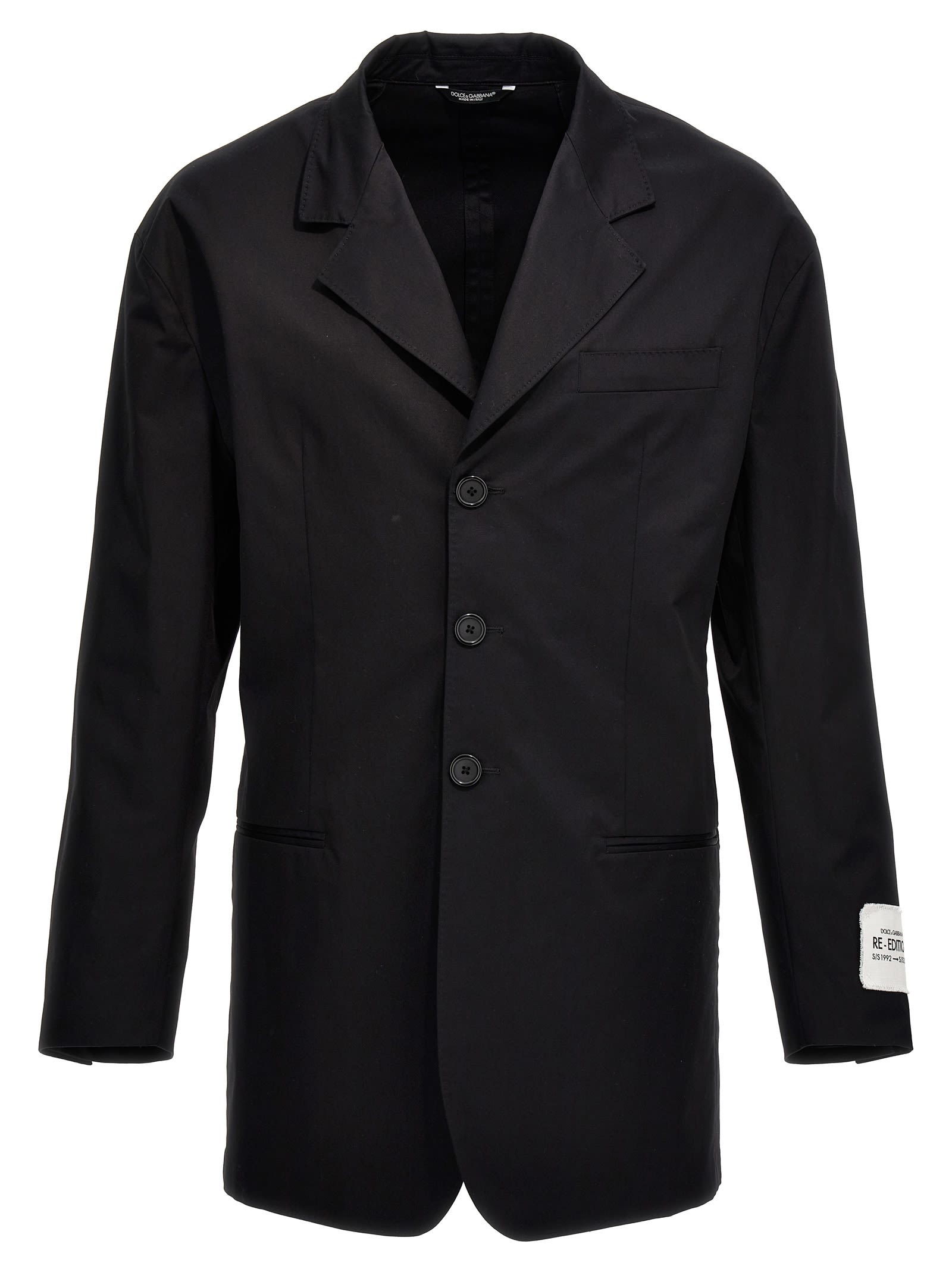 Shop Dolce & Gabbana Re-edition S/s 1992 Blazer Jacket In Black