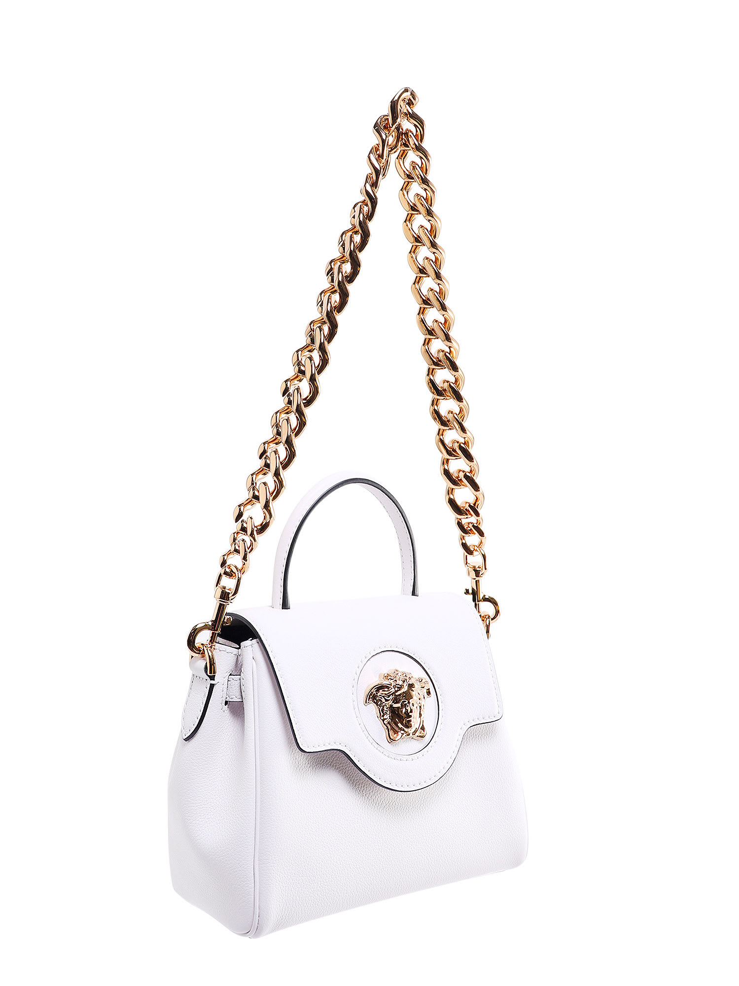 Shop Versace Handbag In Bianco
