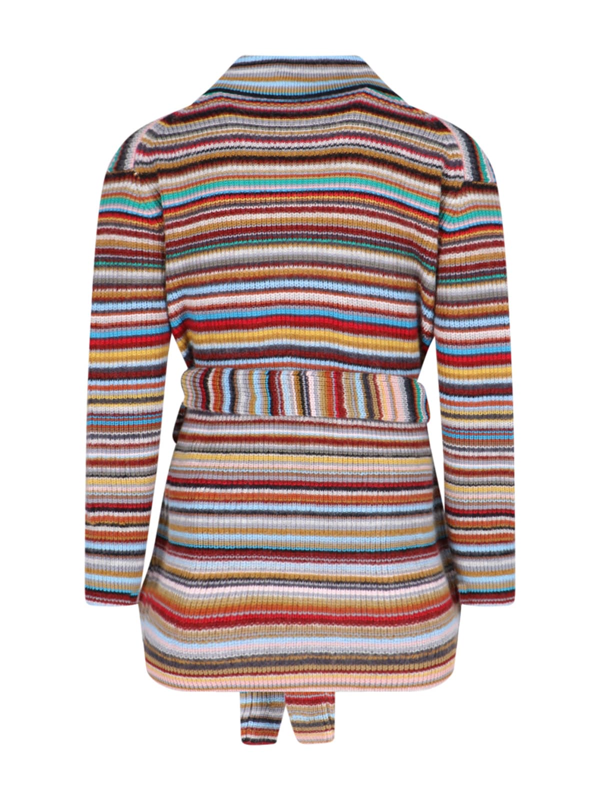 Shop Paul Smith Belt Detail Sweater In Multicolor