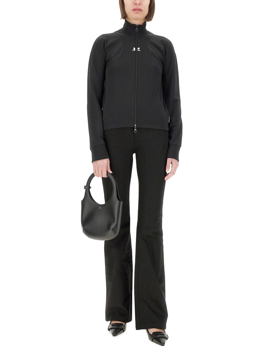 Shop Courrèges Interlock Scuba Jacket In Black